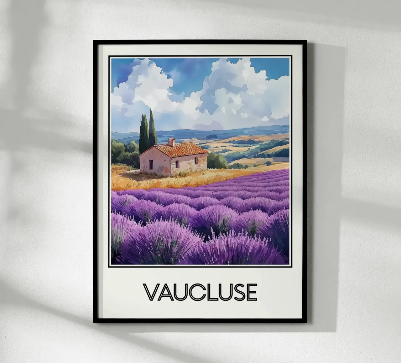 Affiche Vaucluse France poster avec cadre en bois de Frame the World