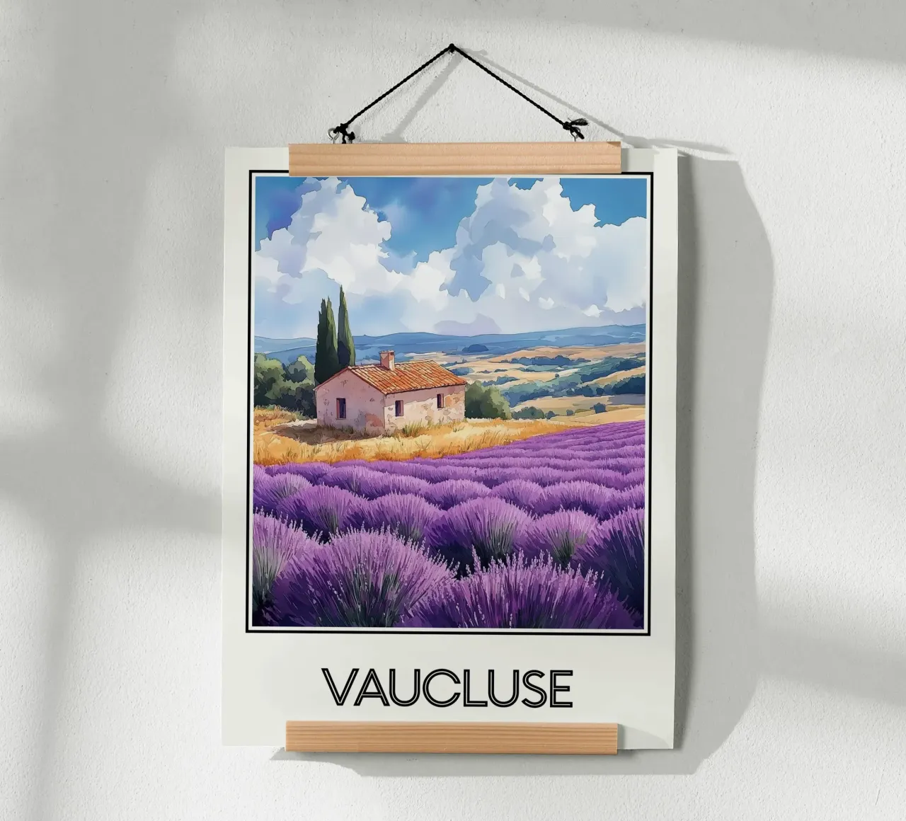 Affiche Vaucluse France poster avec cadre en bois de Frame the World