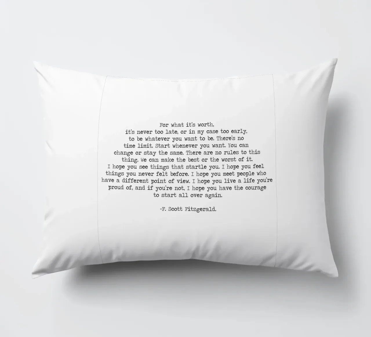 Per quel che vale Citazione di F. Scott Fitzgerald cuscino da Summer Soul Co. - Quotes