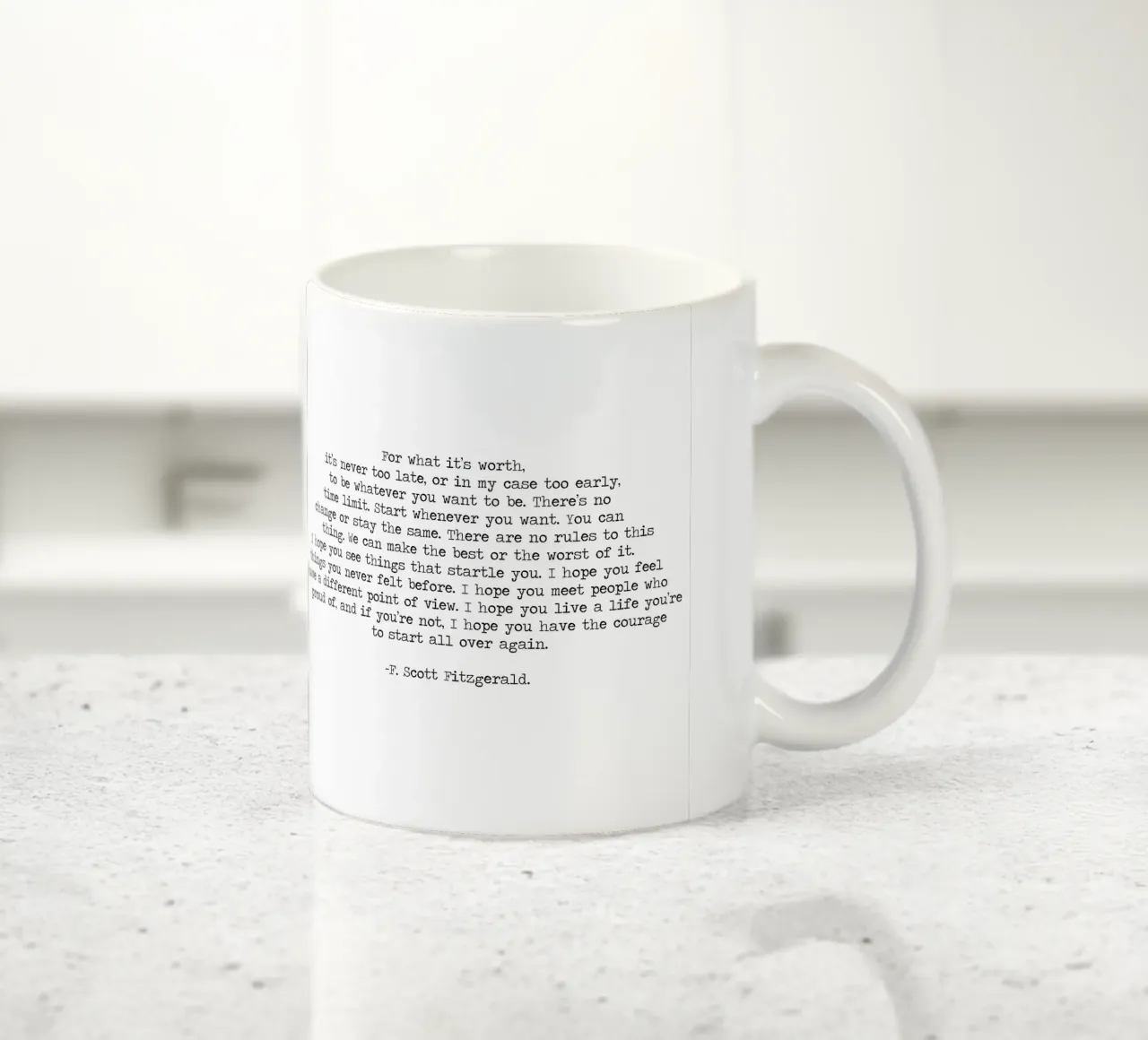 Per quel che vale Citazione di F. Scott Fitzgerald tazza in ceramica da Summer Soul Co. - Quotes