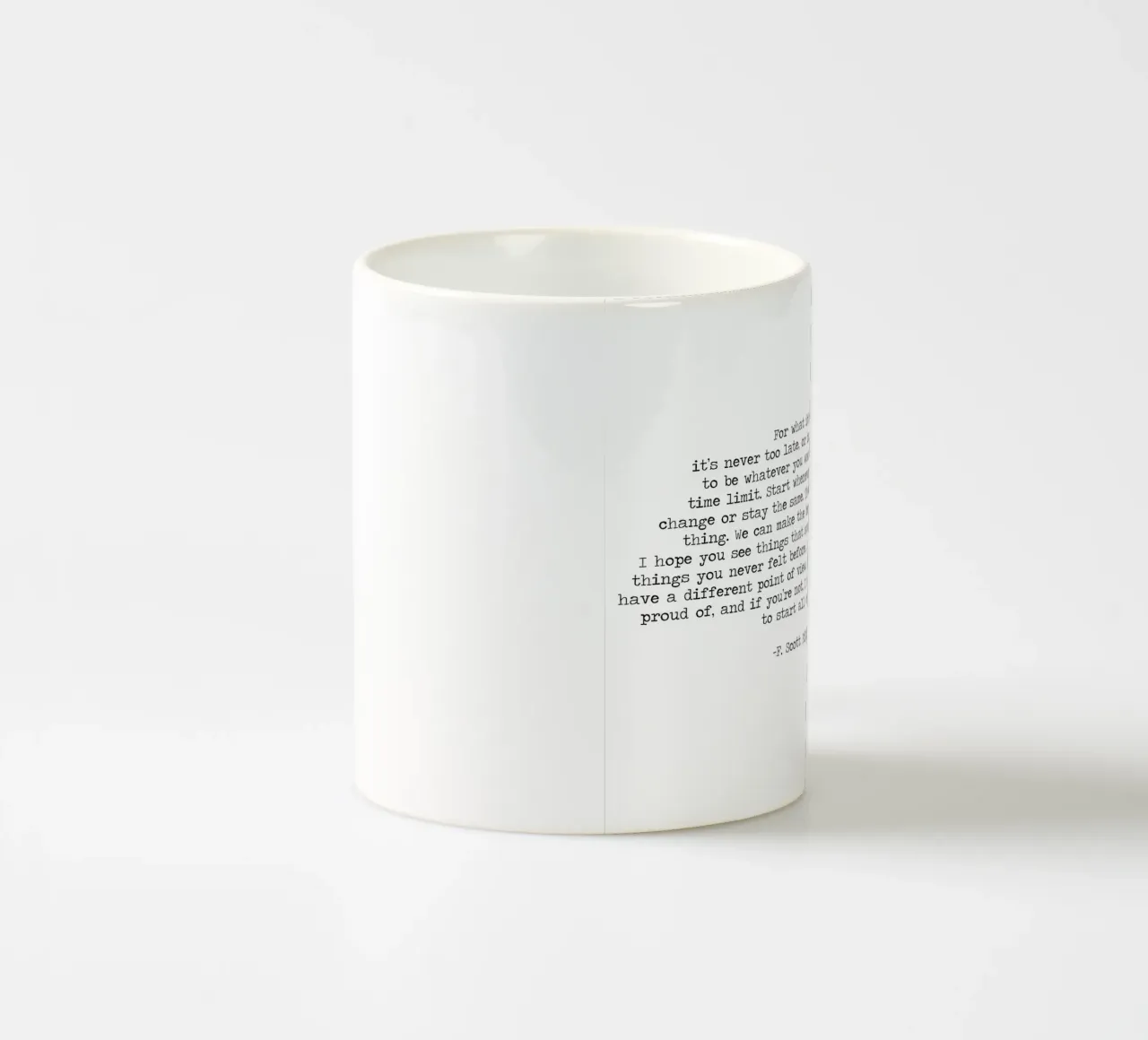 Per quel che vale Citazione di F. Scott Fitzgerald tazza in ceramica da Summer Soul Co. - Quotes