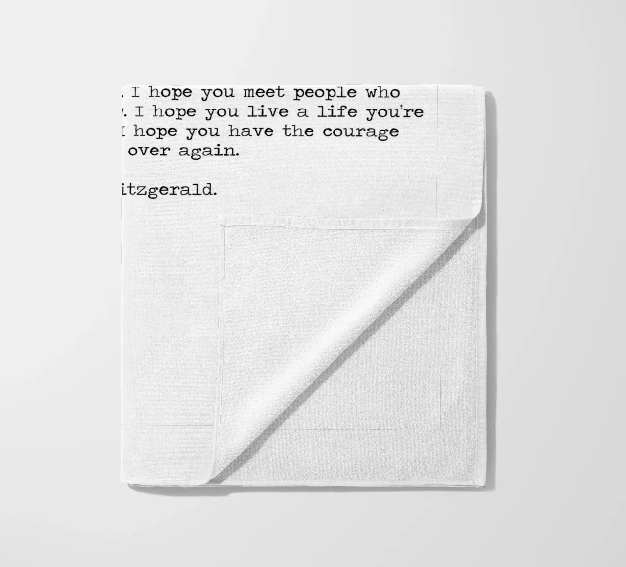 Per quel che vale Citazione di F. Scott Fitzgerald telo mare da Summer Soul Co. - Quotes