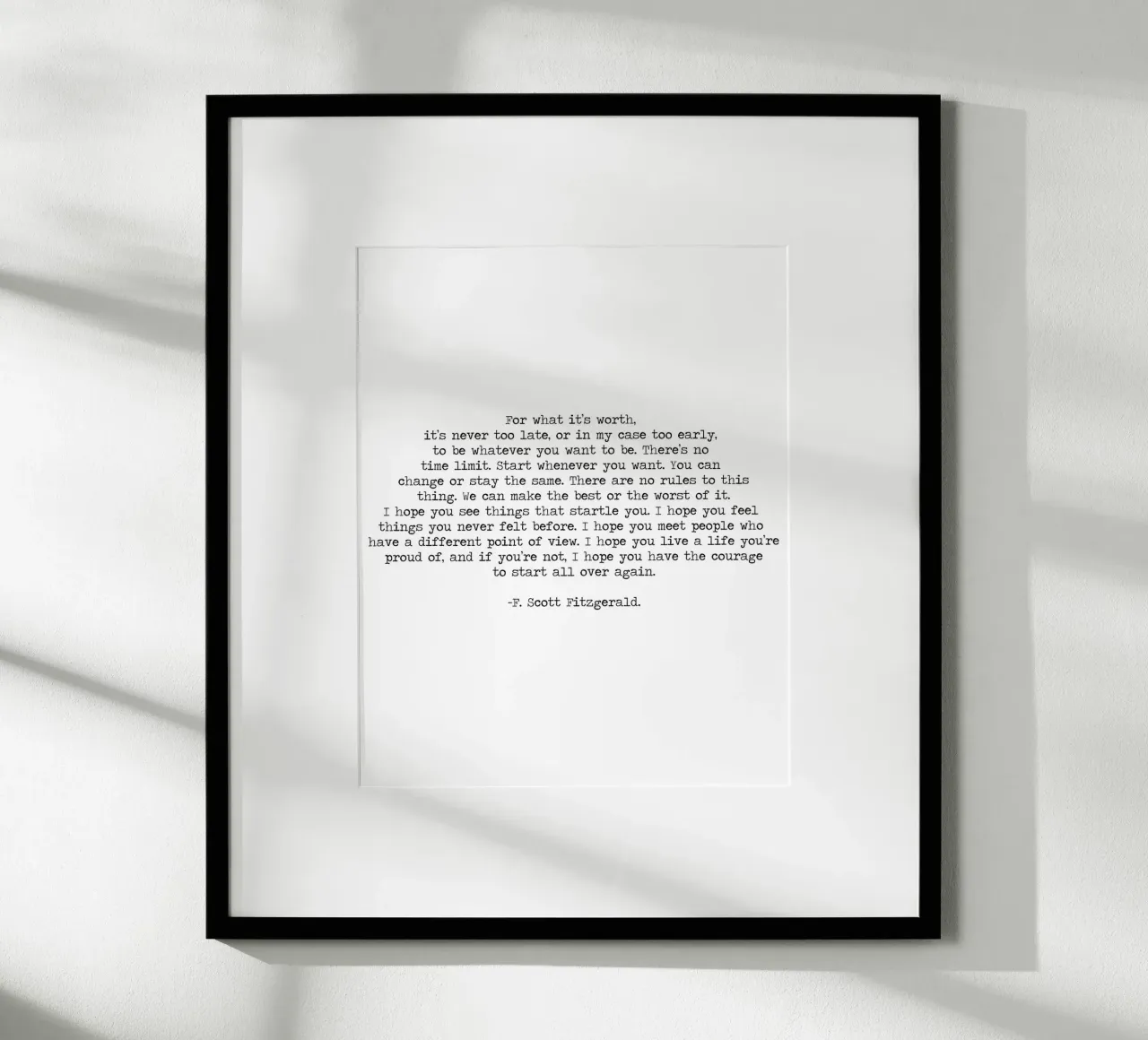 Per quel che vale Citazione di F. Scott Fitzgerald carta hahnemühle da Summer Soul Co. - Quotes