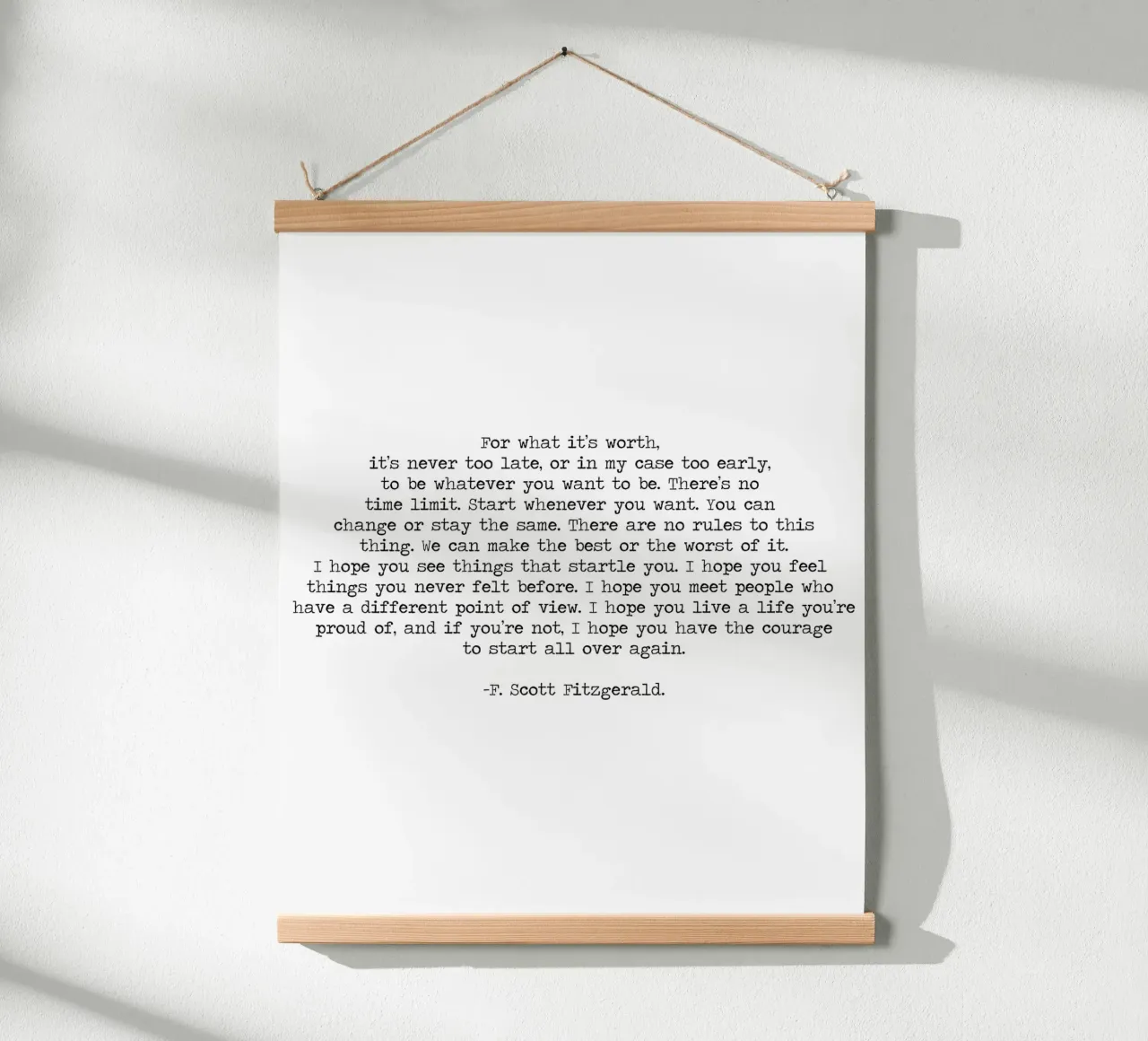Per quel che vale Citazione di F. Scott Fitzgerald carta hahnemühle da Summer Soul Co. - Quotes