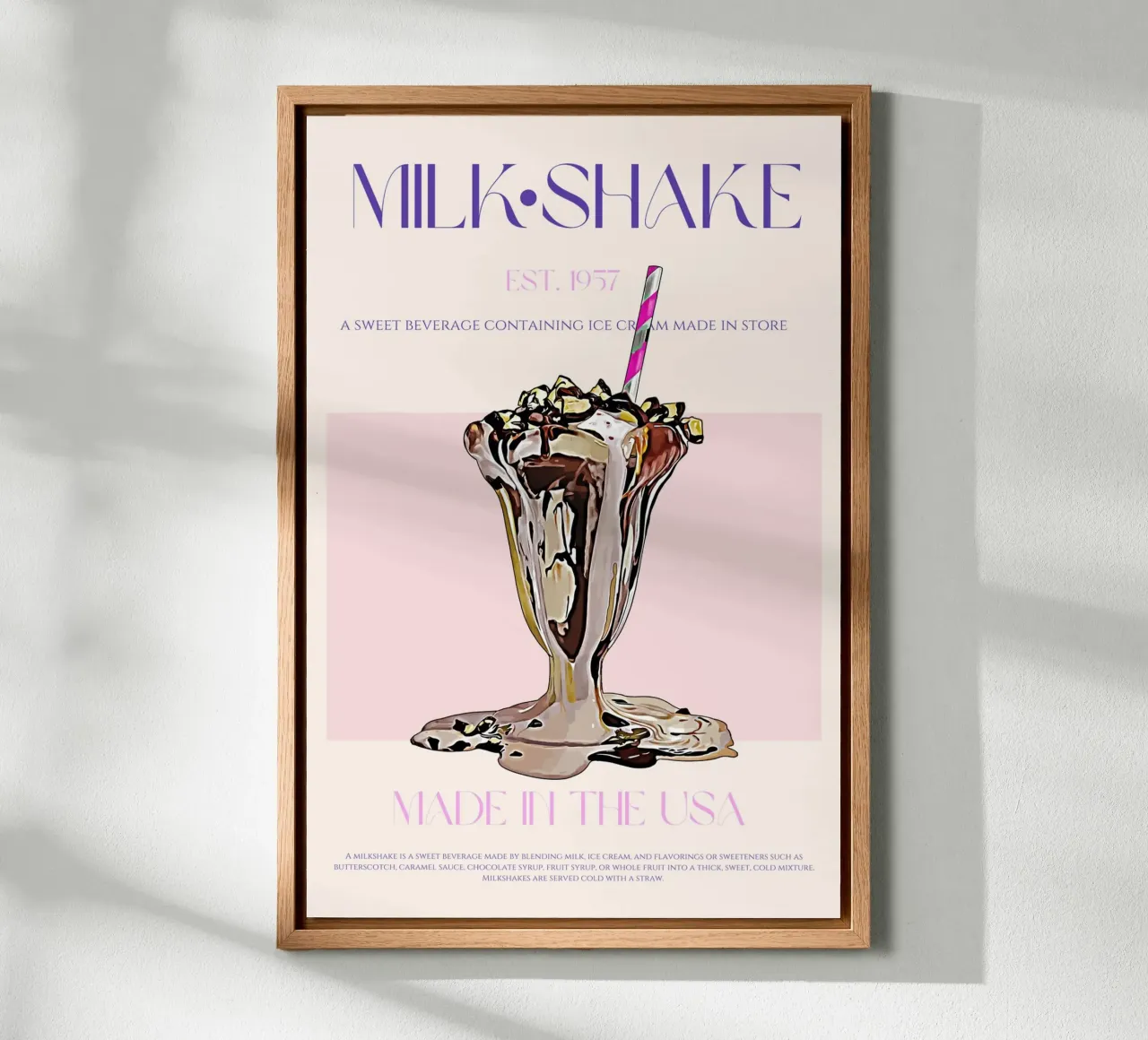Milkshake Print canvas by KOKRPrints