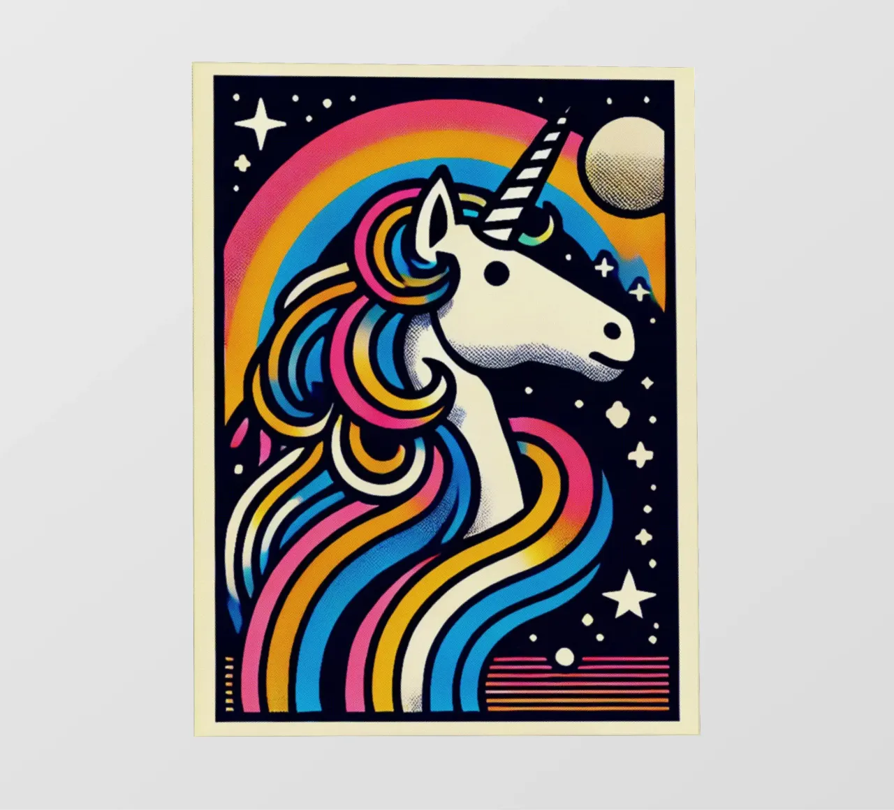 Unicorno - Stampa poster vintage telo in pvc da posterprints-by-nomad