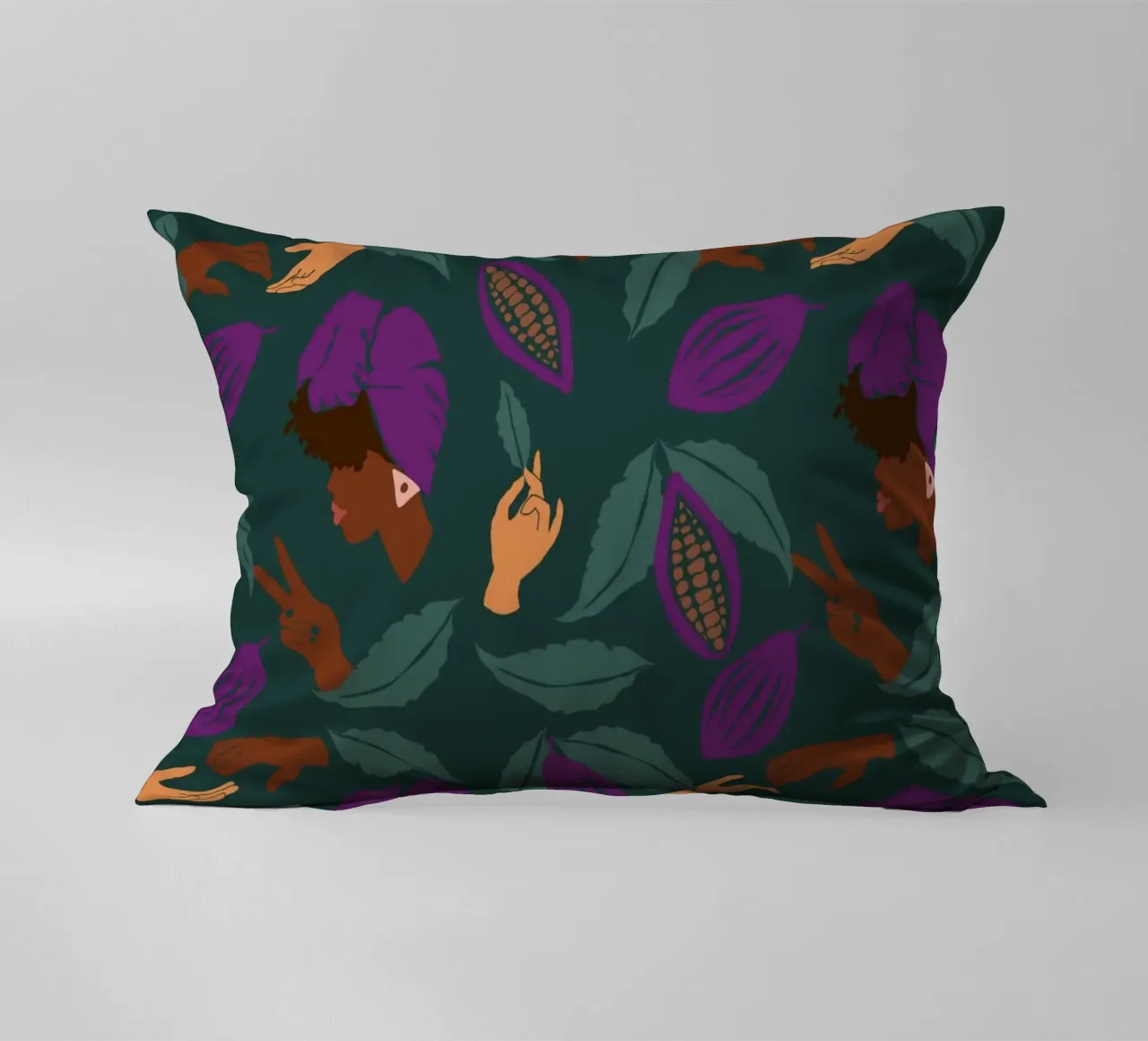 Coffee Friends Pattern cuscino da Illustration Raissa Oltmanns