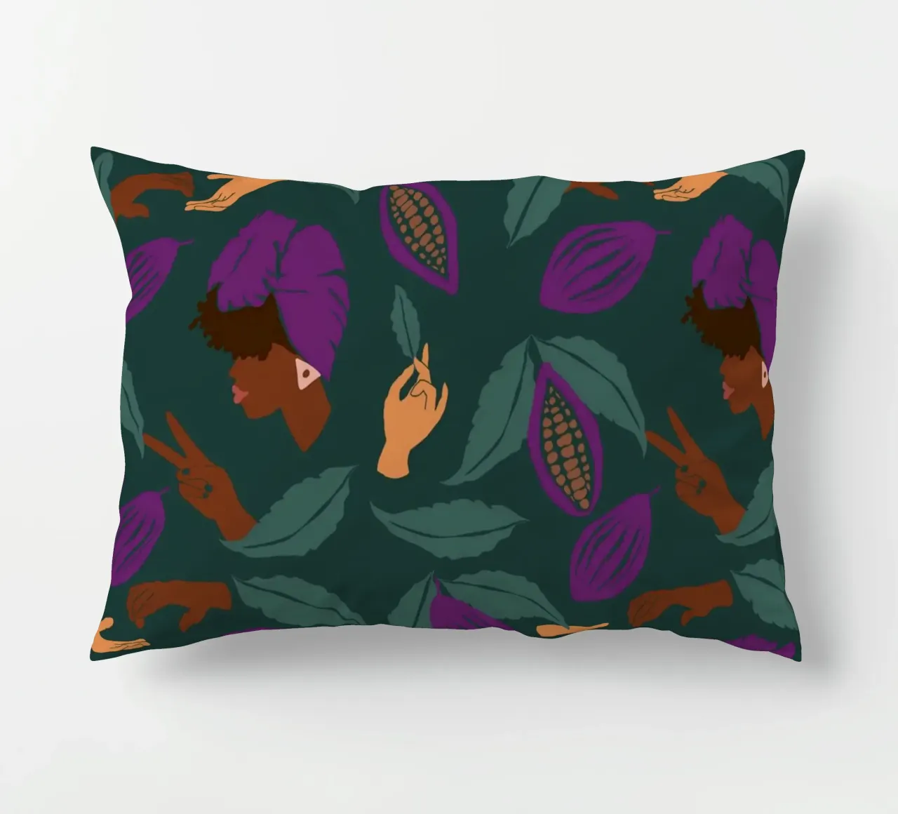 Coffee Friends Pattern cuscino da Illustration Raissa Oltmanns