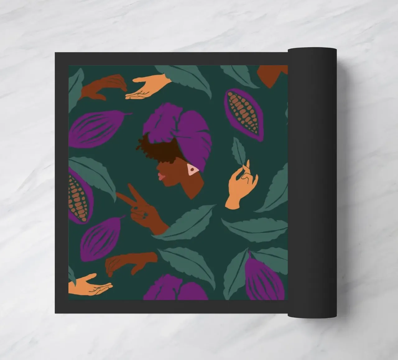 Coffee Friends Pattern zerbino da Illustration Raissa Oltmanns