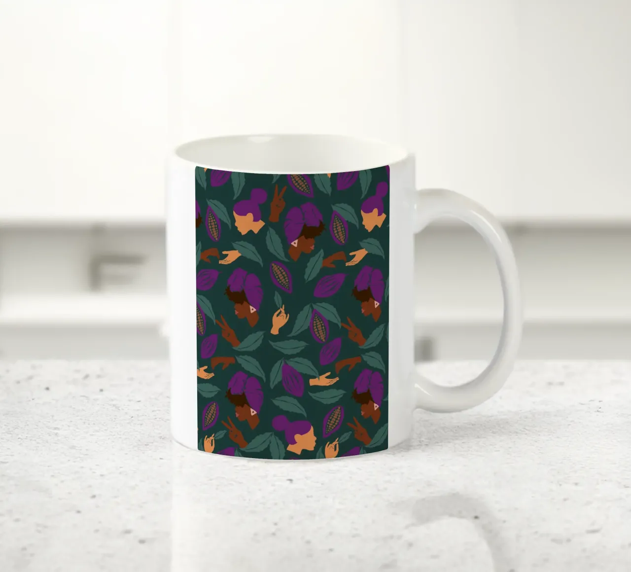 Coffee Friends Pattern tazza in ceramica da Illustration Raissa Oltmanns