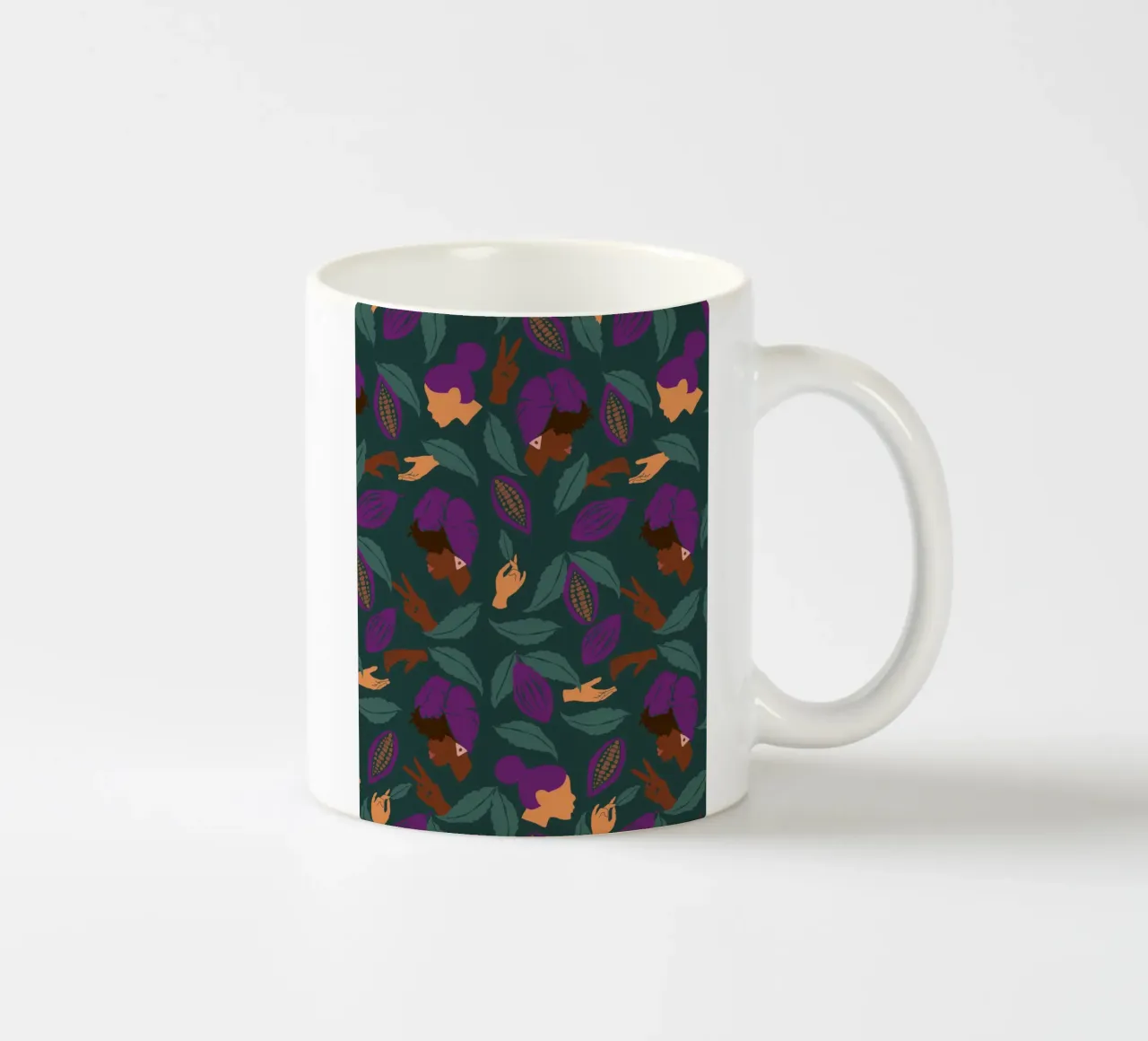 Coffee Friends Pattern tazza in ceramica da Illustration Raissa Oltmanns