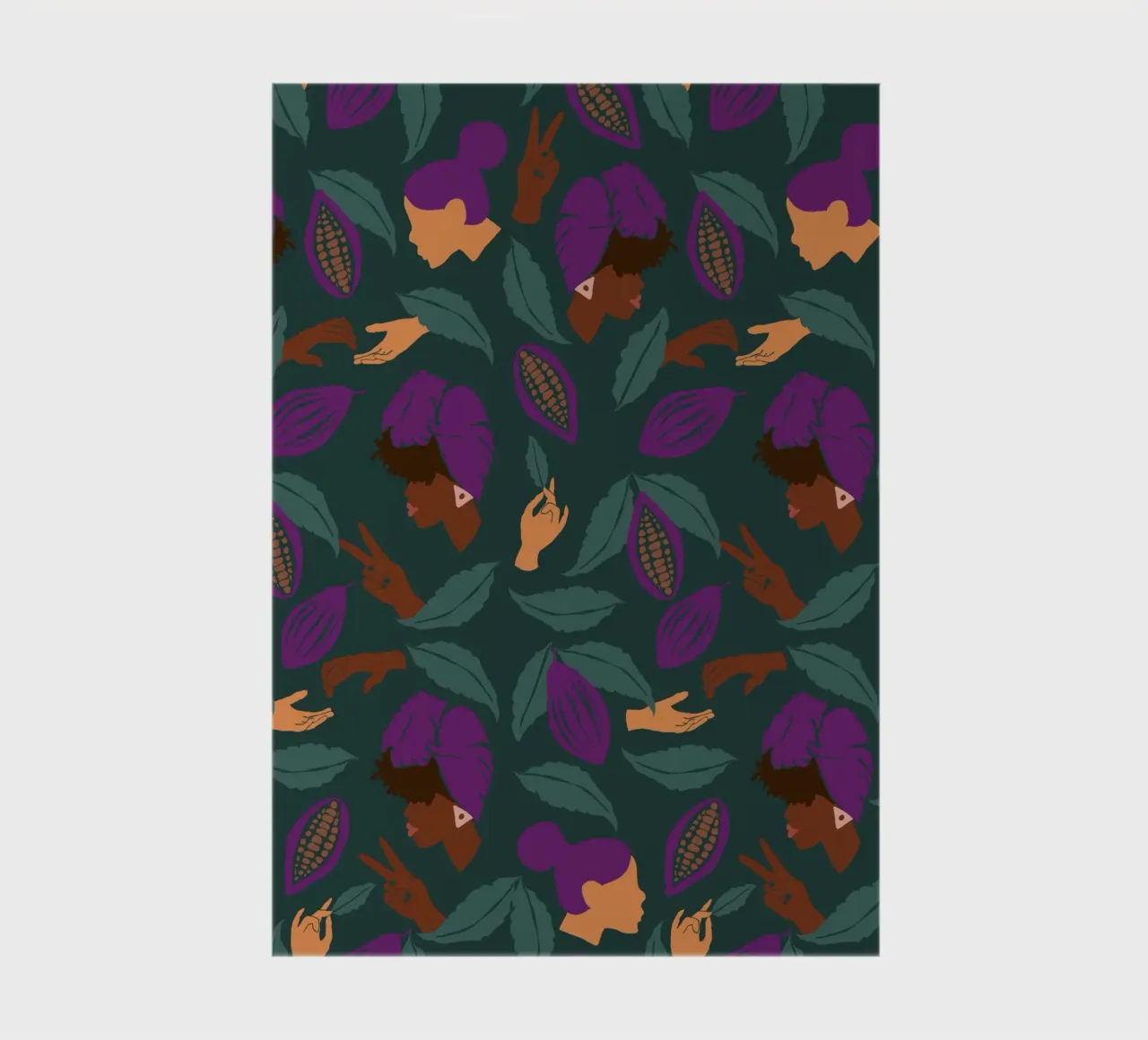 Coffee Friends Pattern notebook by Illustration Raissa Oltmanns