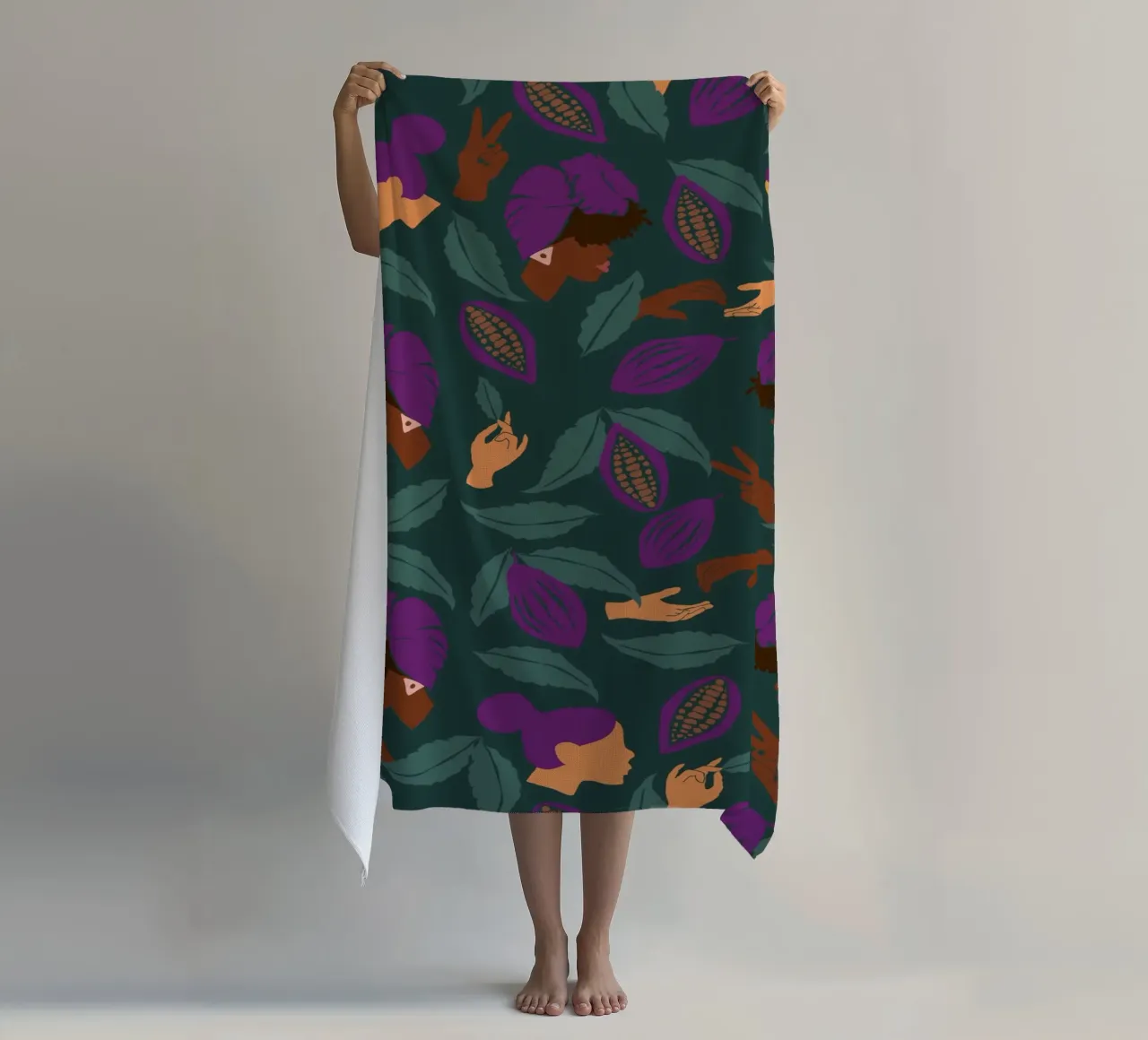 Coffee Friends Pattern telo mare da Illustration Raissa Oltmanns