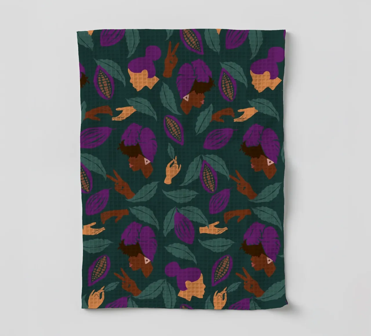 Coffee Friends Pattern canovaccio da cucina da Illustration Raissa Oltmanns