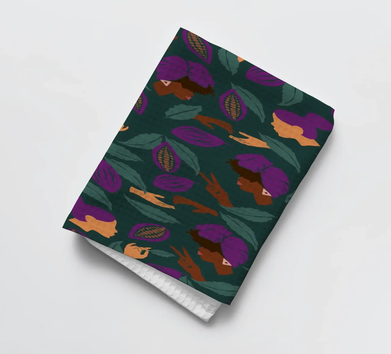 Coffee Friends Pattern canovaccio da cucina da Illustration Raissa Oltmanns