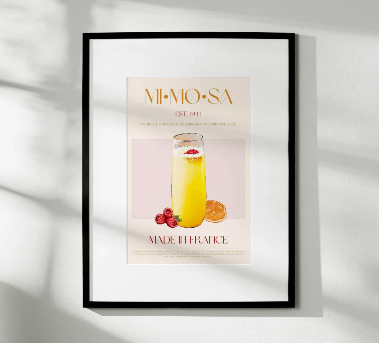Mimosa Cocktail Print poster da KOKRPrints