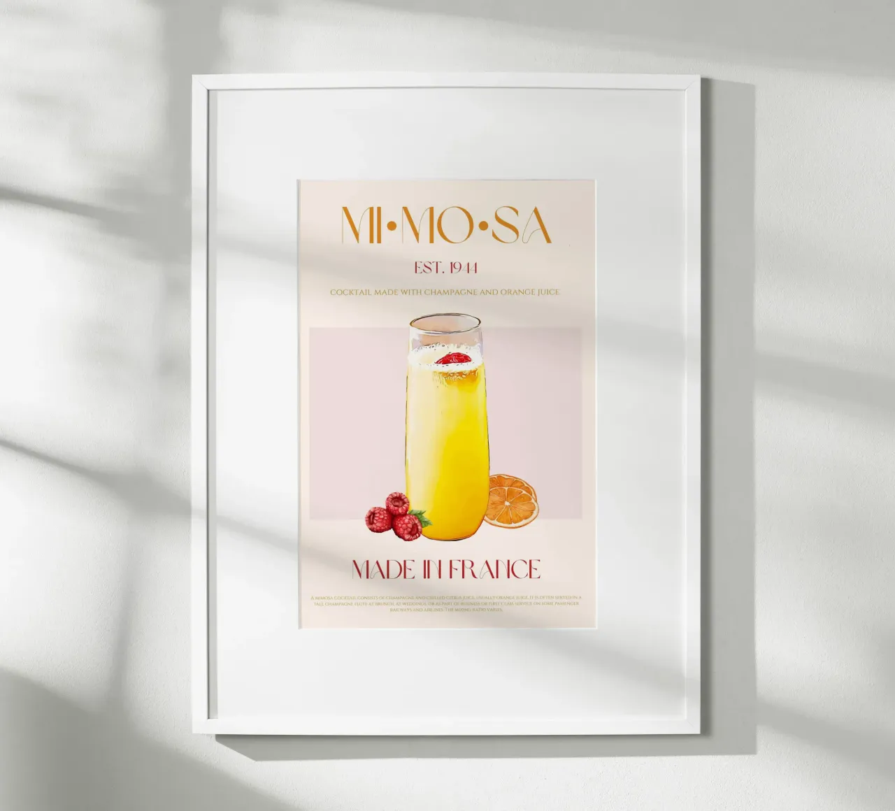 Mimosa Cocktail Print poster da KOKRPrints