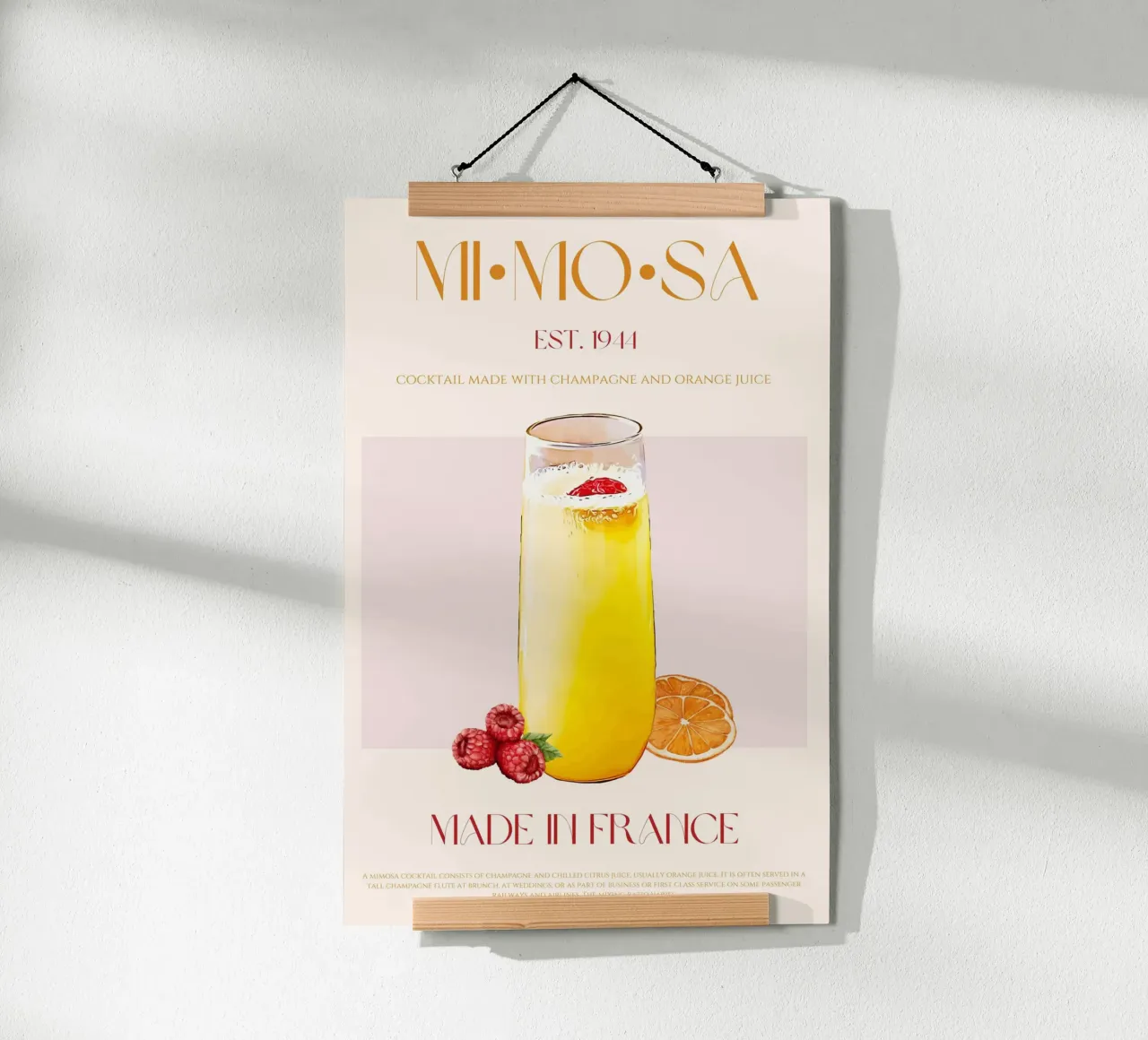 Mimosa Cocktail Print poster da KOKRPrints