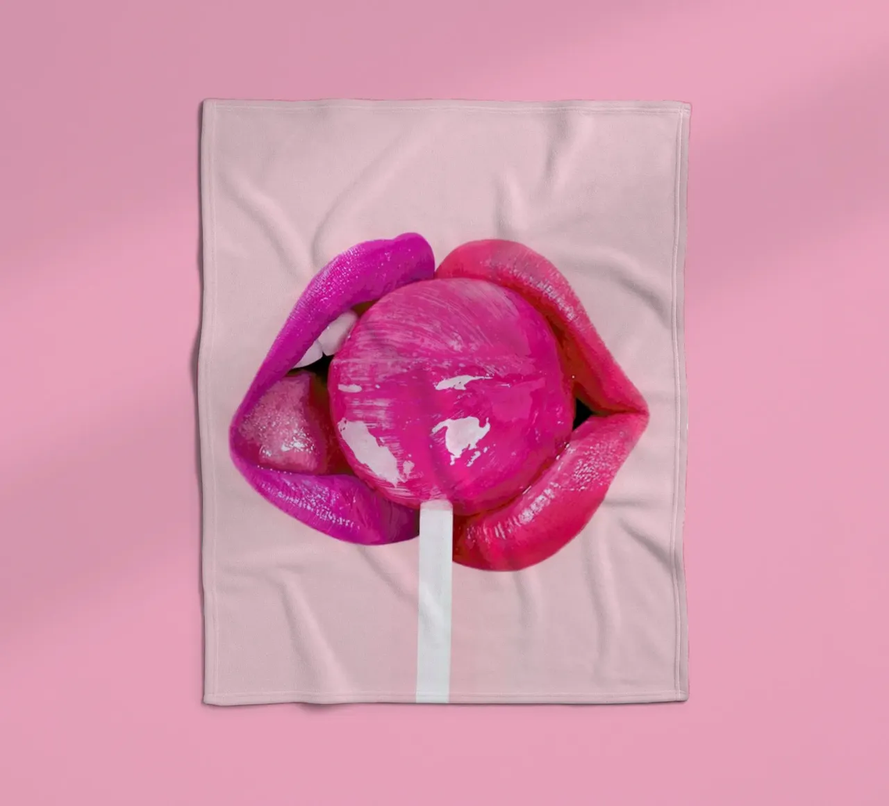 Lollipop Kiss coperta in pile da Paul Fuentes Design