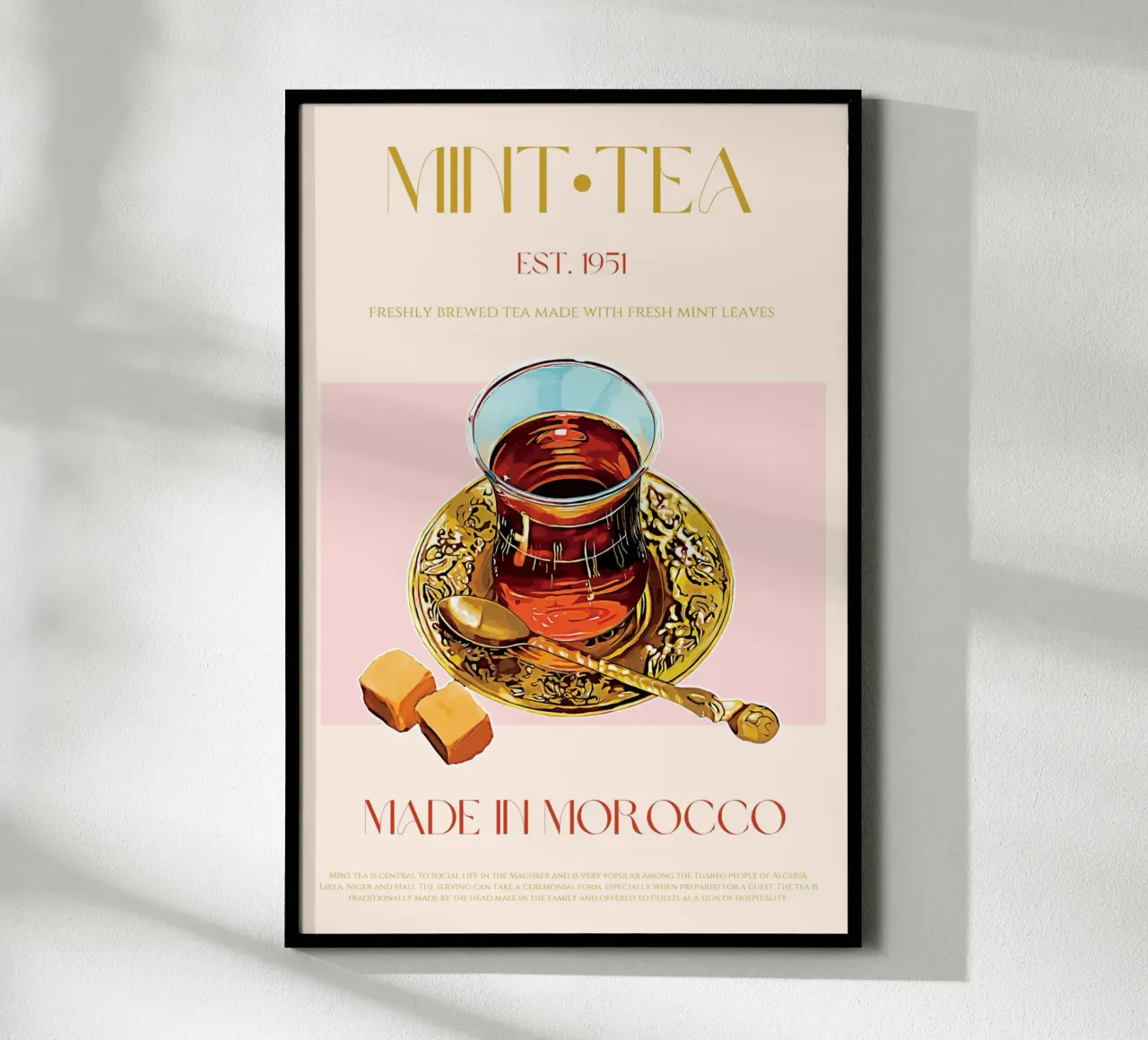 Mint Tea Print poster by KOKRPrints