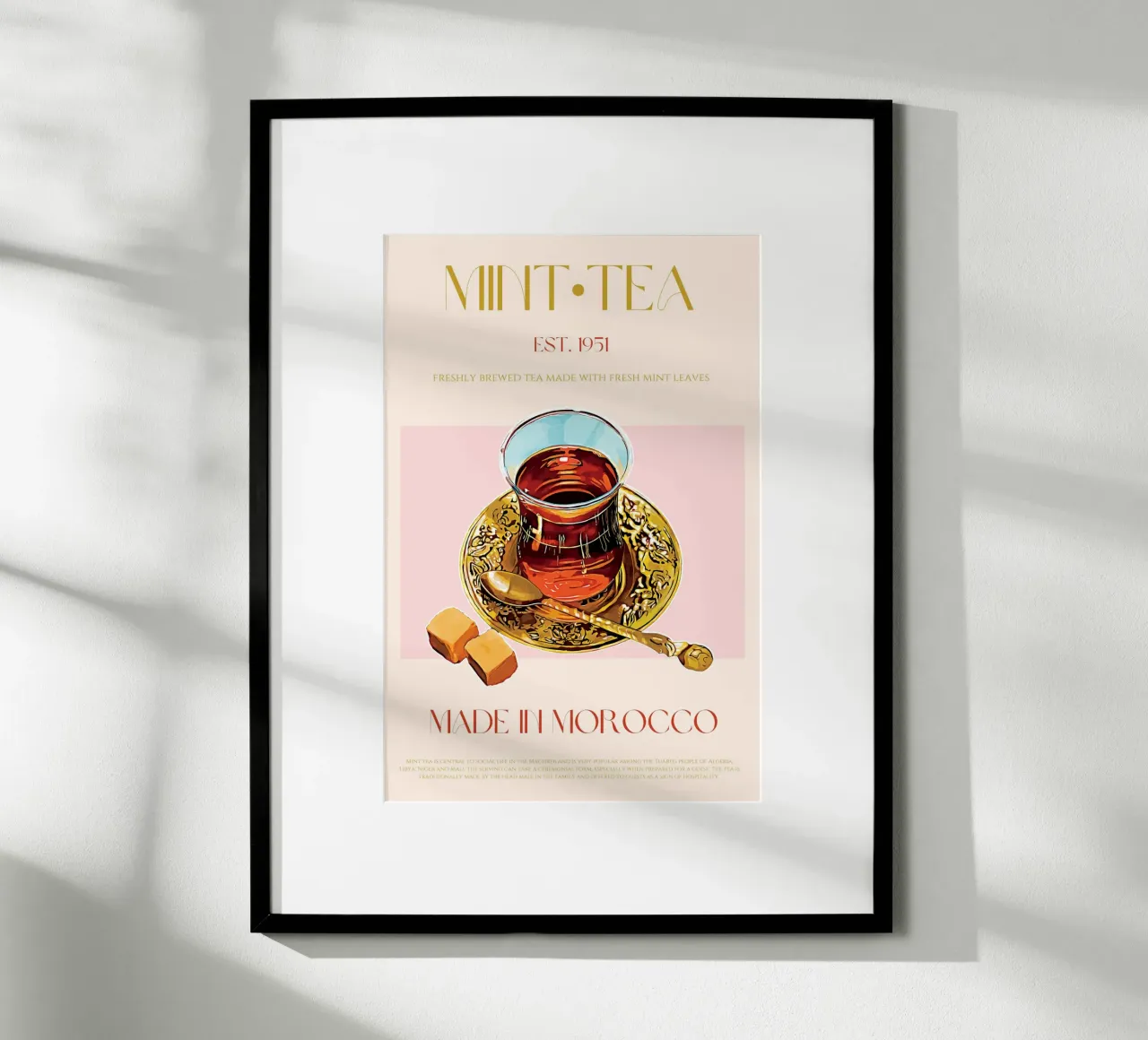 Mint Tea Print poster by KOKRPrints