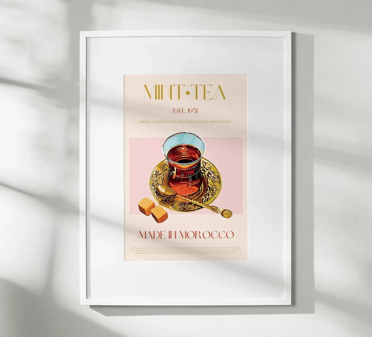 Mint Tea Print poster by KOKRPrints