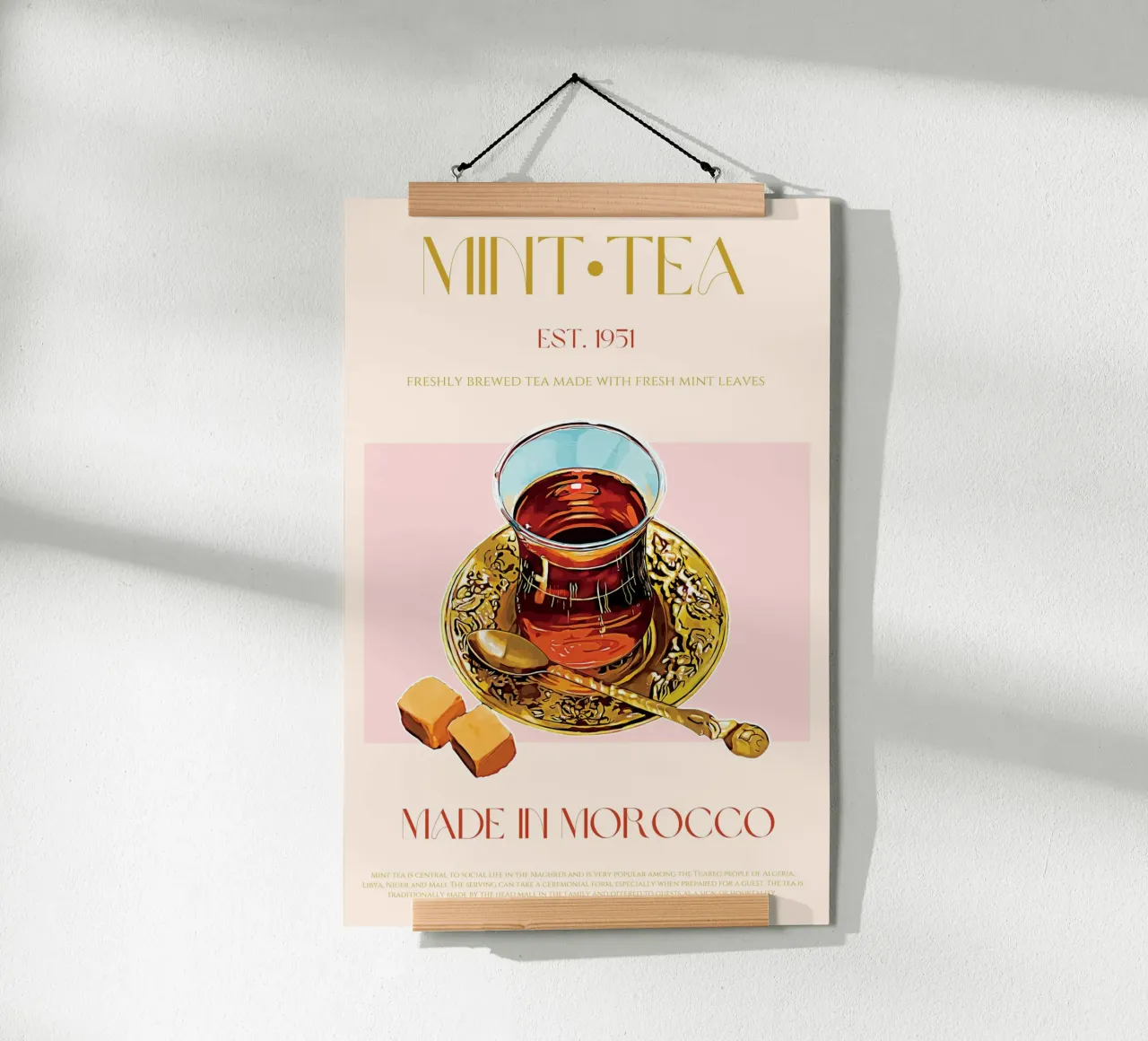 Mint Tea Print poster by KOKRPrints