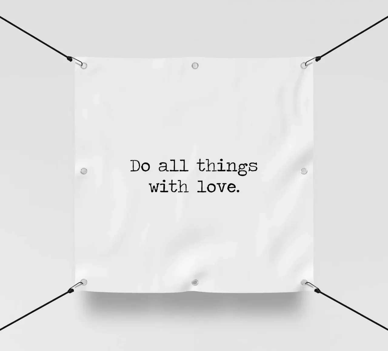 Citazione tipografica "Do All Things With Love" (Fai tutto con amore) telo in pvc da Summer Soul Co. - Quotes