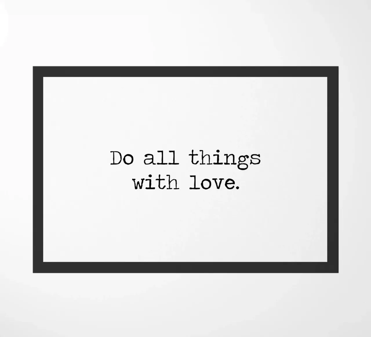 Citazione tipografica "Do All Things With Love" (Fai tutto con amore) zerbino da Summer Soul Co. - Quotes