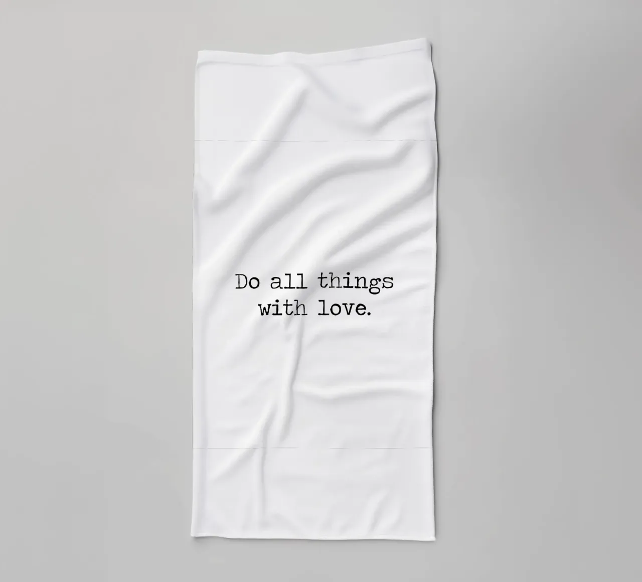 "Do All Things With Love" Typography word art quote towel by Summer Soul Co. - Quotes