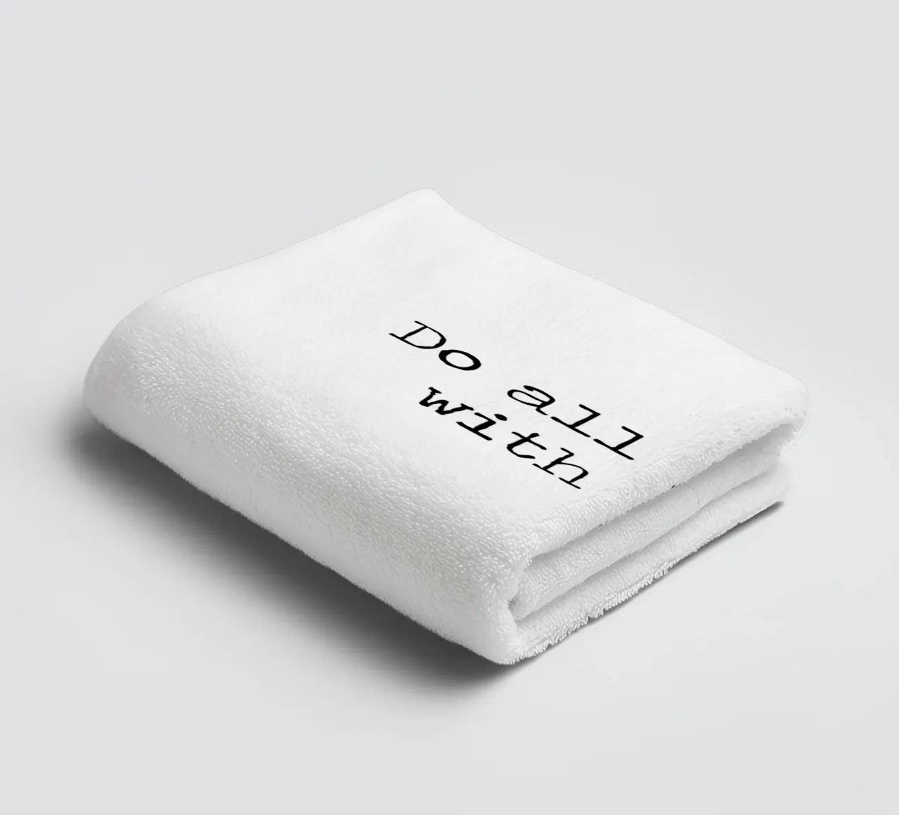 "Do All Things With Love" Typography word art quote towel by Summer Soul Co. - Quotes
