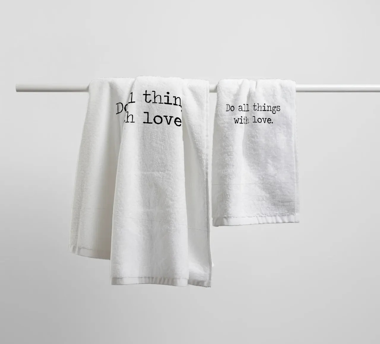 "Do All Things With Love" Typography word art quote towel by Summer Soul Co. - Quotes