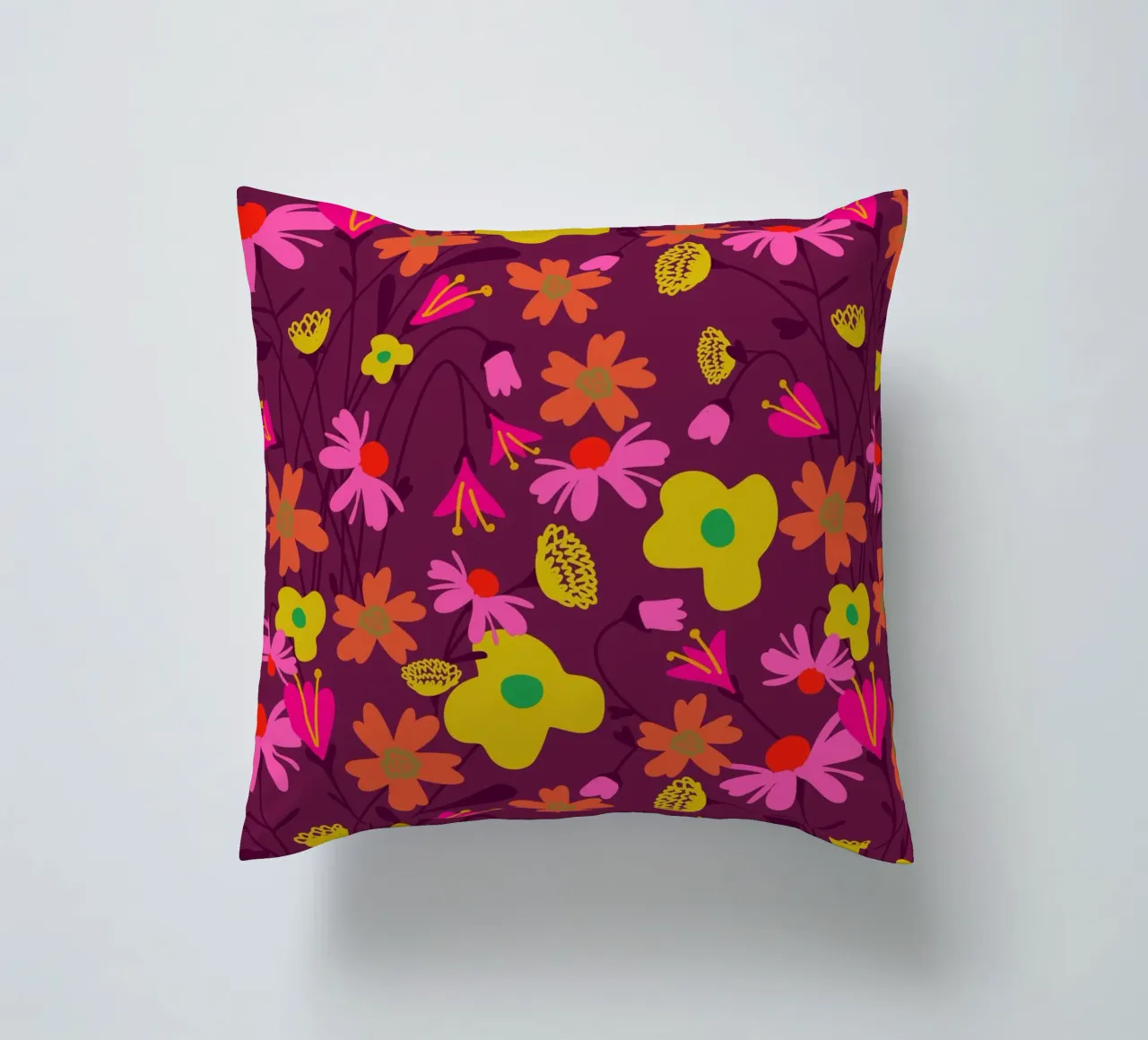 Motivational Flower Pattern cuscino da Illustration Raissa Oltmanns