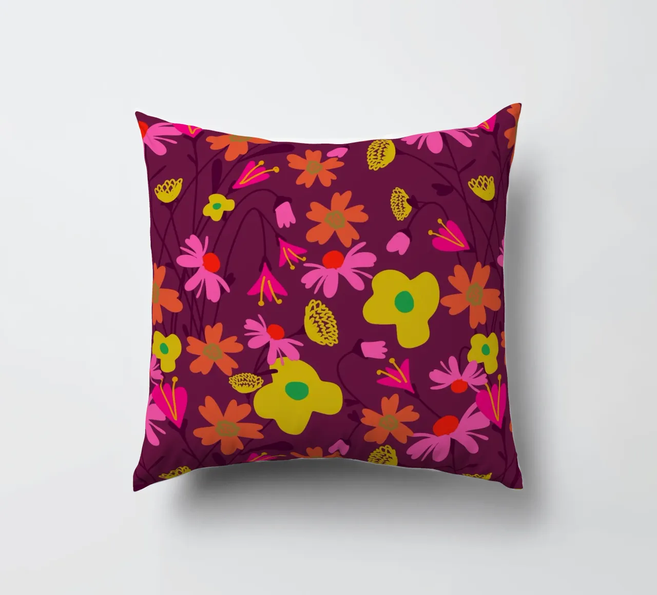 Motivational Flower Pattern cuscino da Illustration Raissa Oltmanns