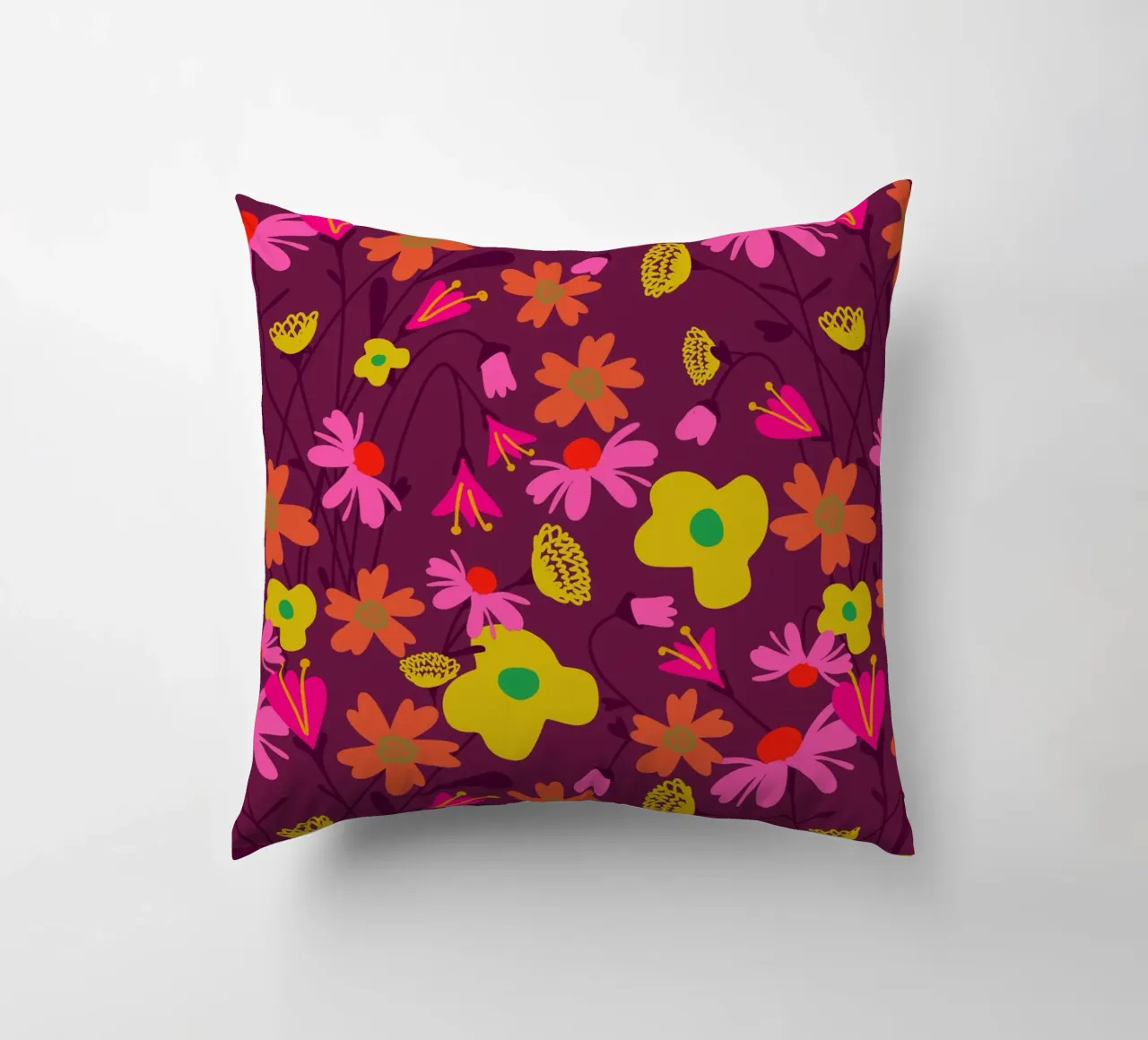 Motivational Flower Pattern cuscino da Illustration Raissa Oltmanns