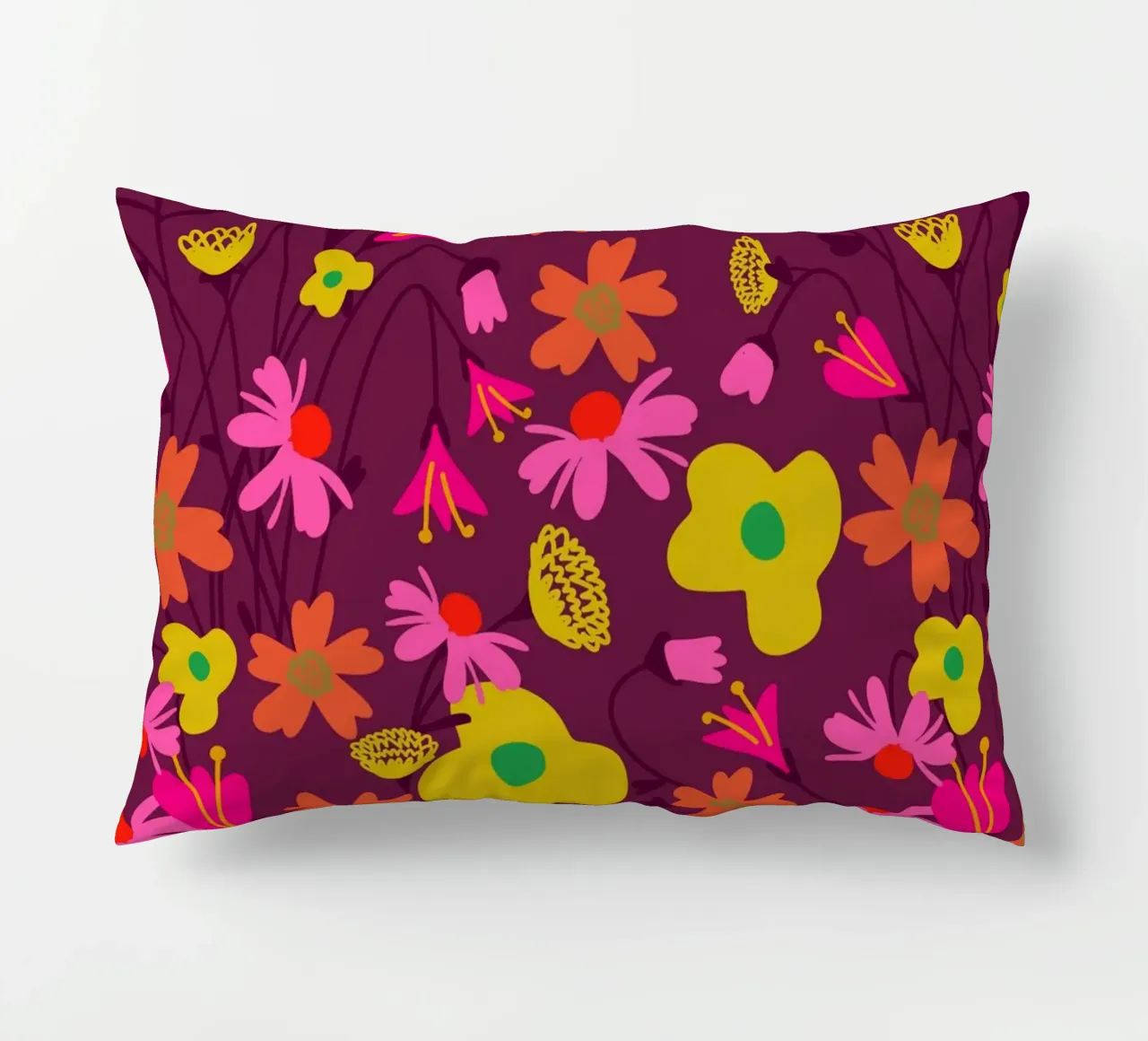Motivational Flower Pattern cuscino da Illustration Raissa Oltmanns