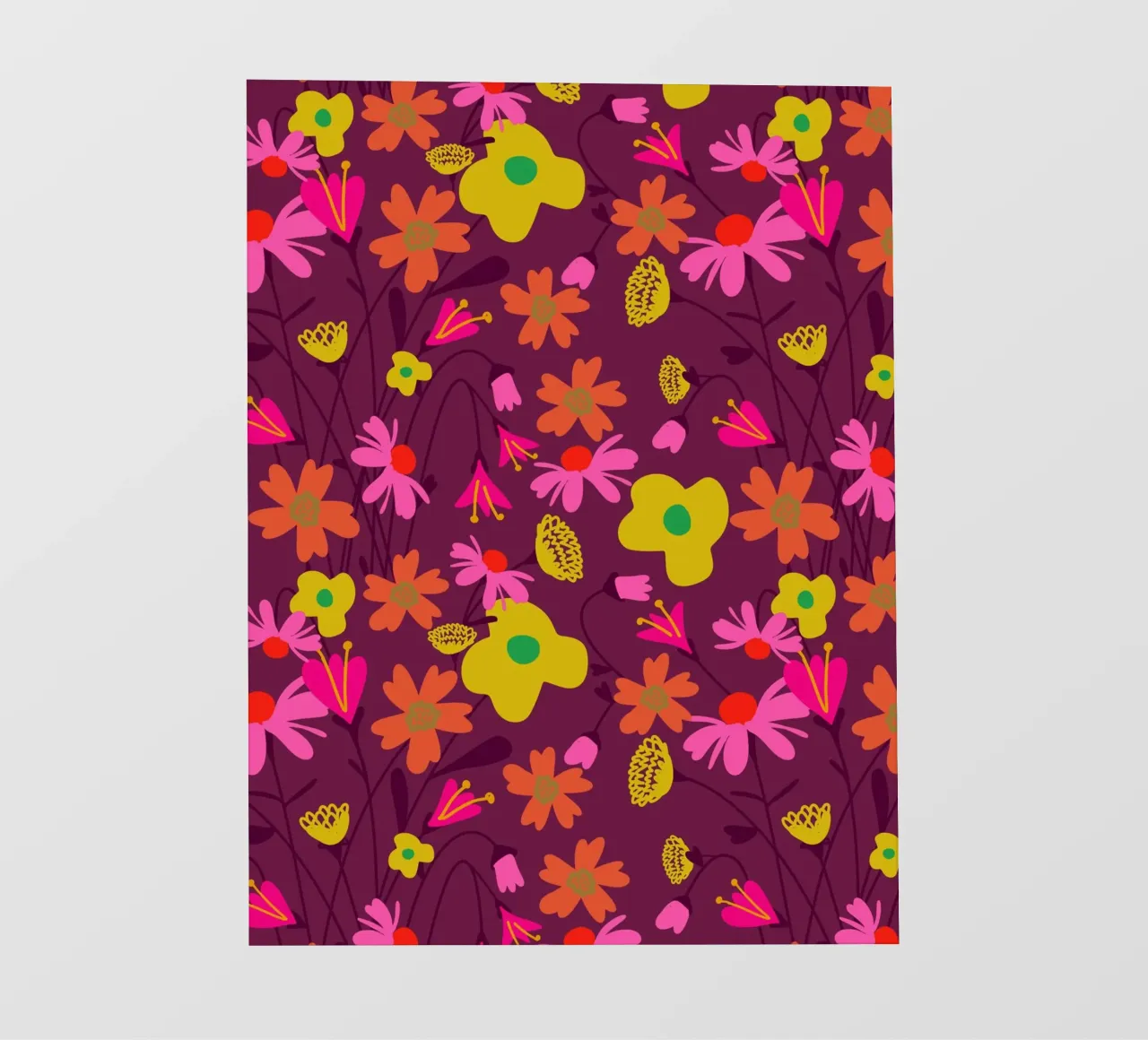 Motivational Flower Pattern telo in pvc da Illustration Raissa Oltmanns