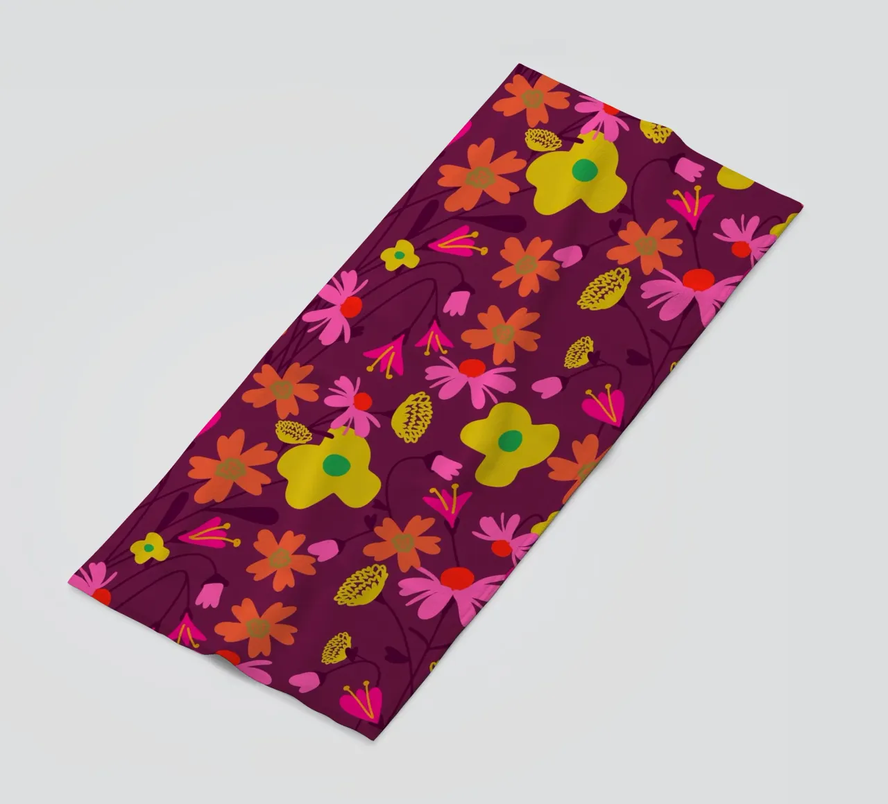 Motivational Flower Pattern telo mare da Illustration Raissa Oltmanns