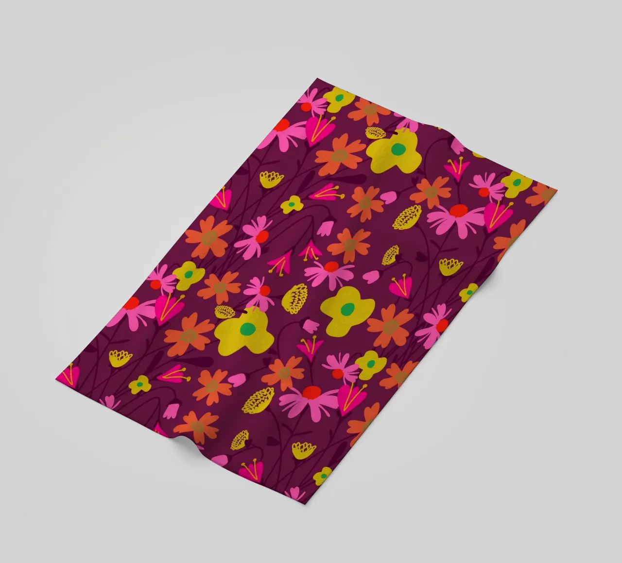 Motivational Flower Pattern telo mare da Illustration Raissa Oltmanns