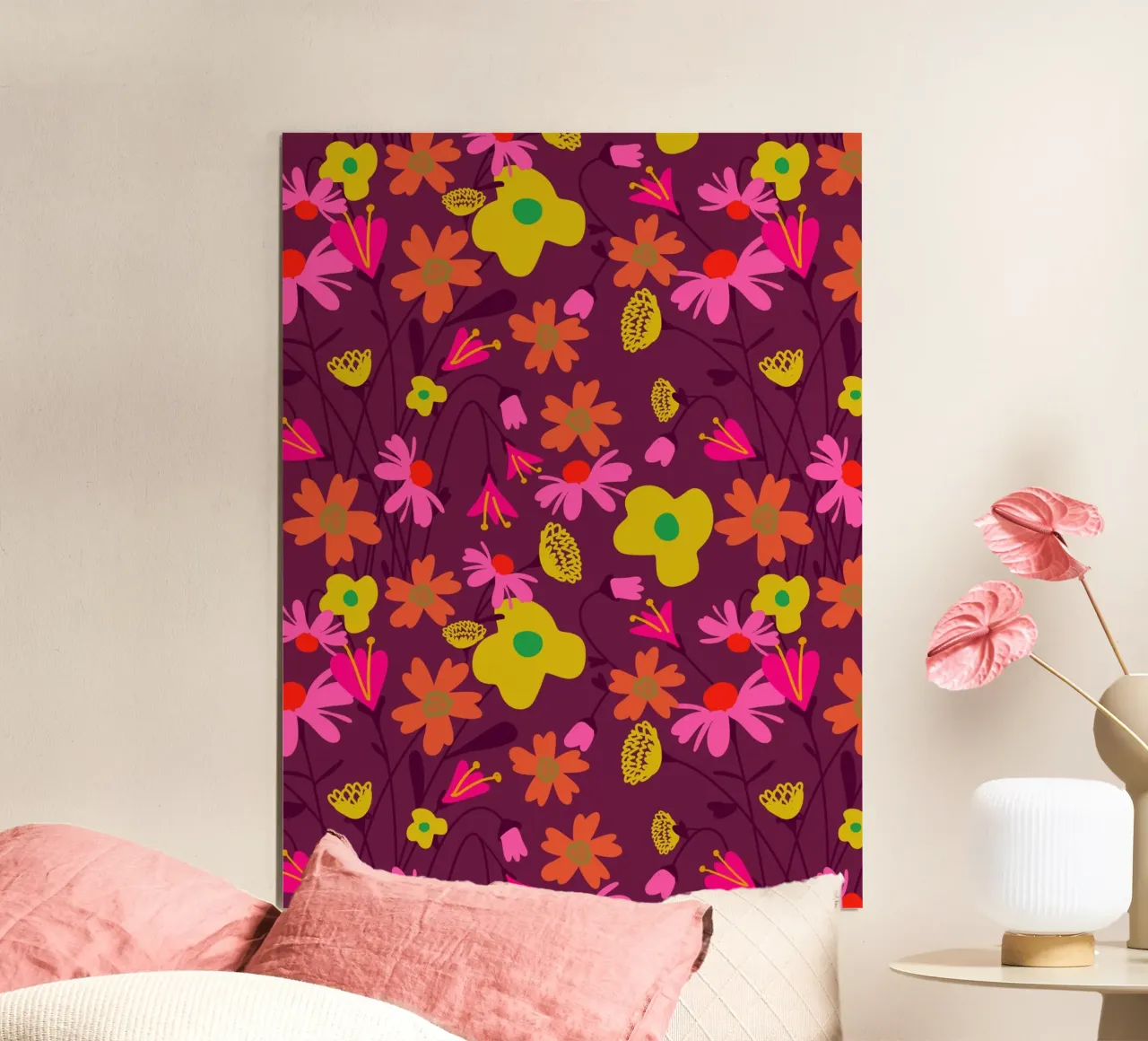Motivational Flower Pattern poster da Illustration Raissa Oltmanns