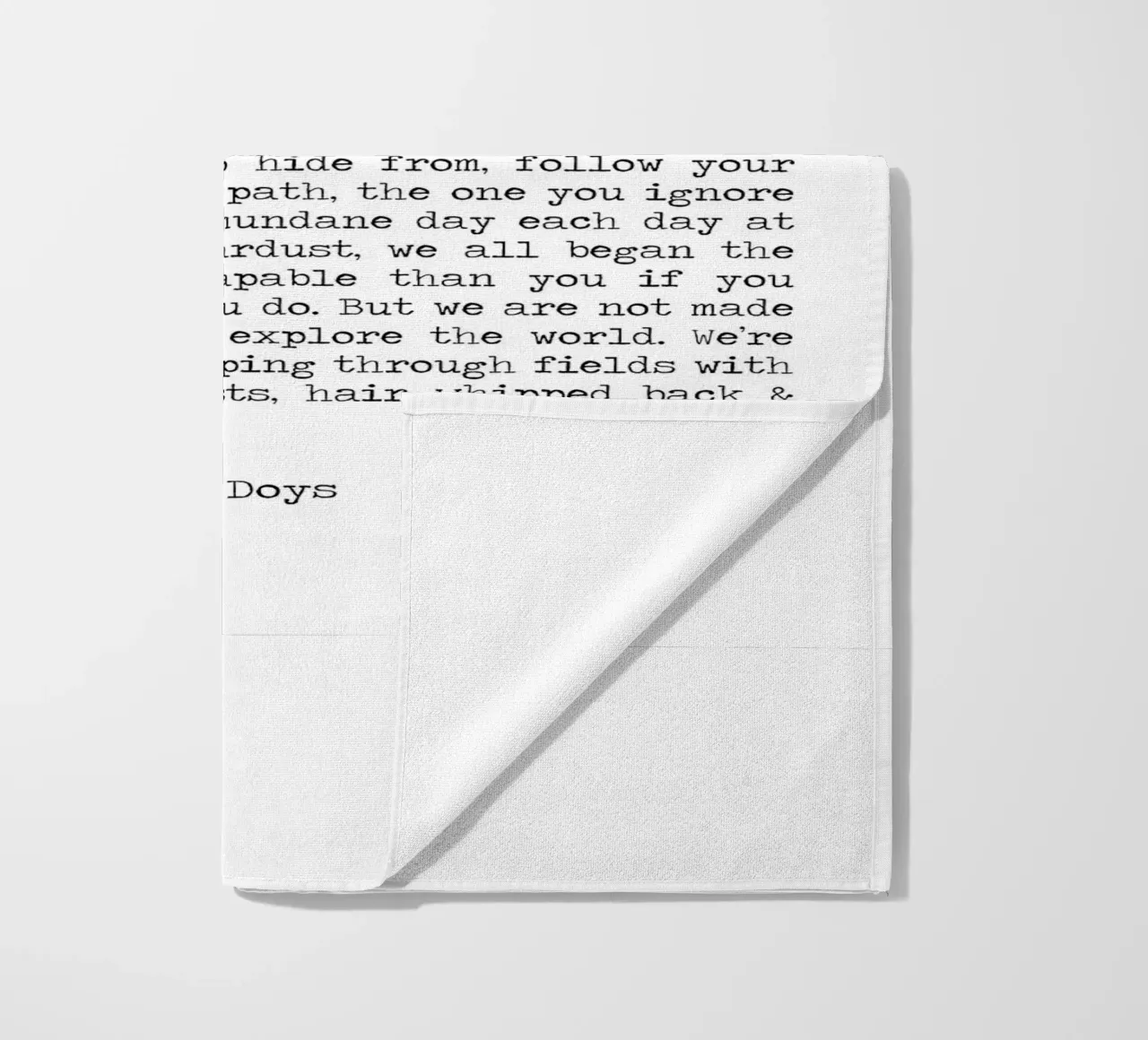 Abbiate coraggio citazione di A. W. Doys telo mare da Summer Soul Co. - Quotes