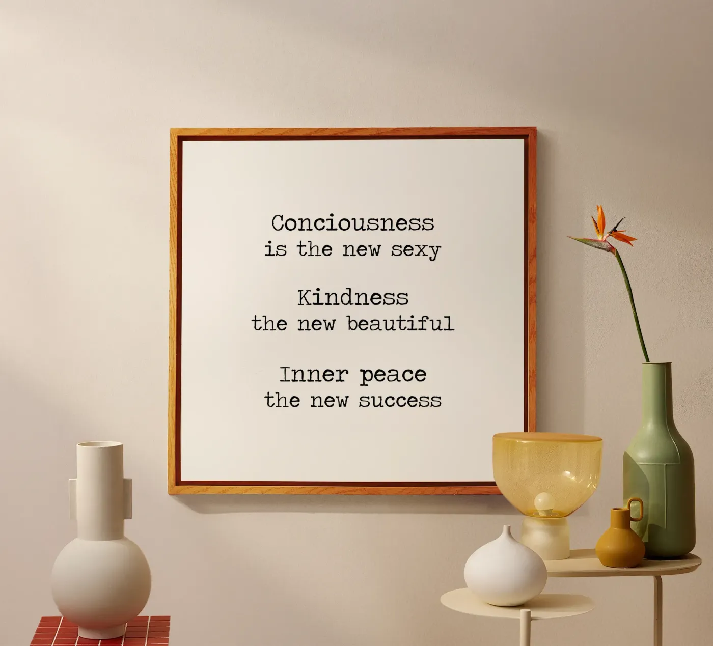 Consciousness, Kindness, Inner Peace Acryl-Glas von Summer Soul Co. - Quotes