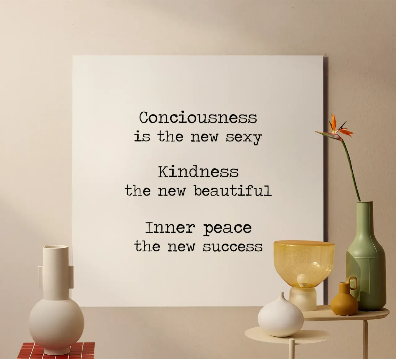 Consapevolezza, gentilezza, pace interiore alluminio dibond da Summer Soul Co. - Quotes