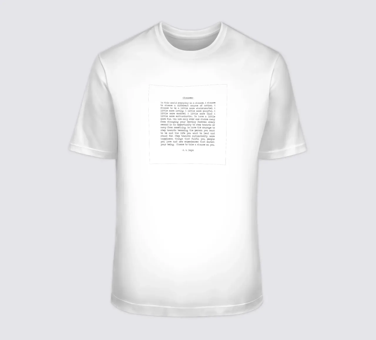 Correte il rischio - Citazione di A. W. Doys Typography t-shirt da Summer Soul Co. - Quotes