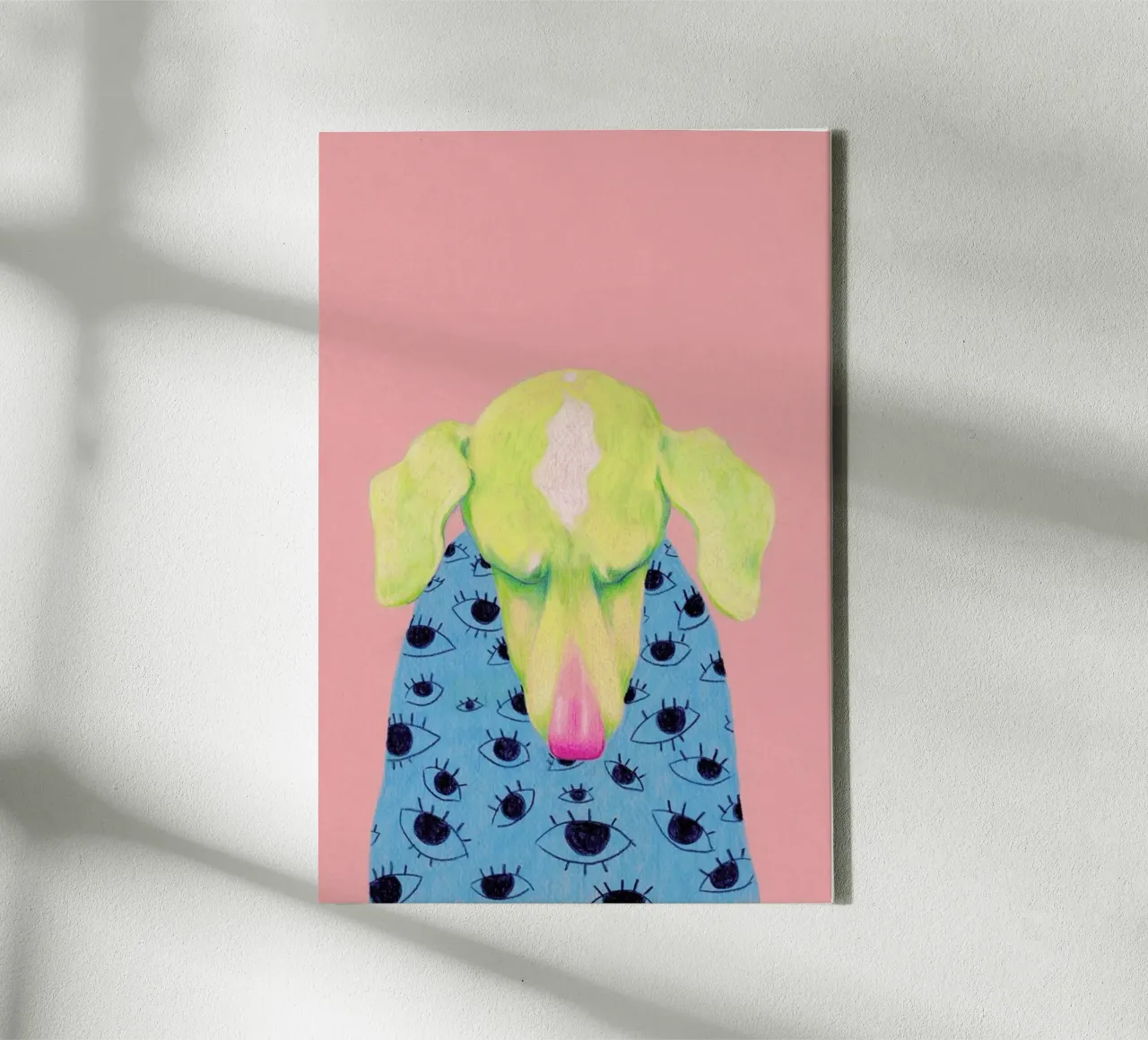 Sad Dog tela con Cornice a cassetta da Natalie Foss
