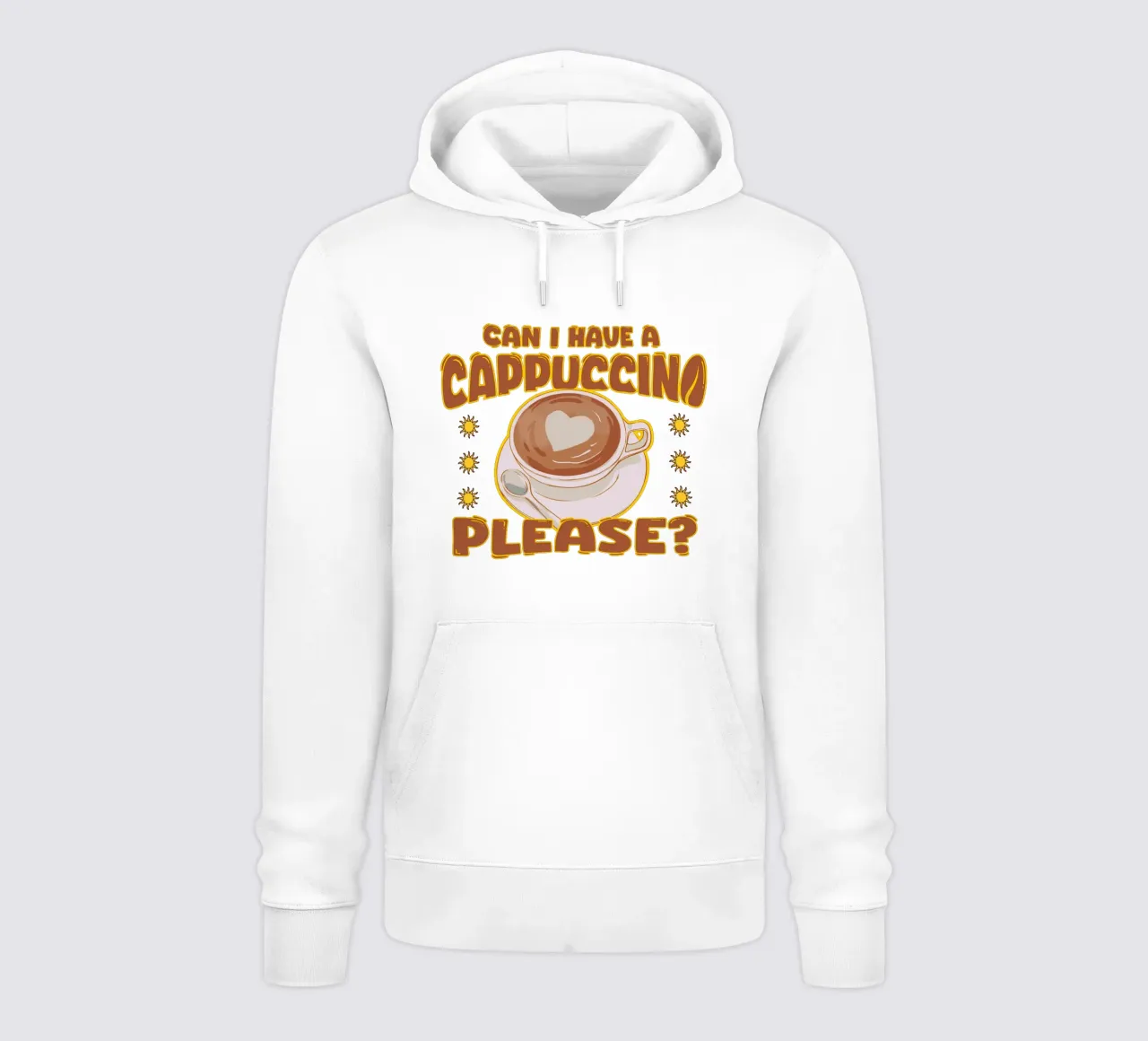 Cappuccino Coffee Lover Cute Cafè Retro Design felpa con cappuccio da sillyindustries
