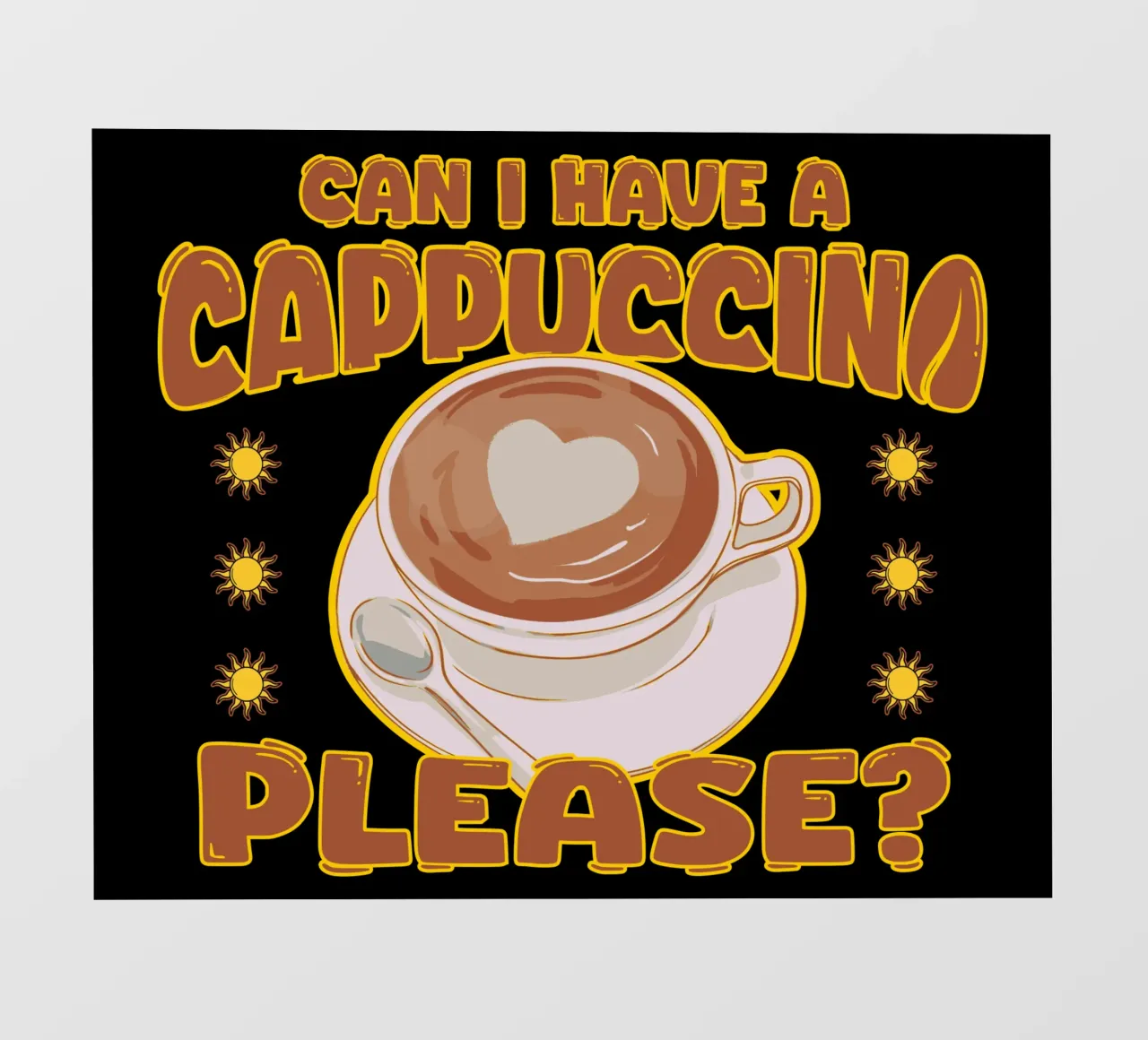 Cappuccino Coffee Lover Cute Cafè Retro Design pellicola backlit da sillyindustries