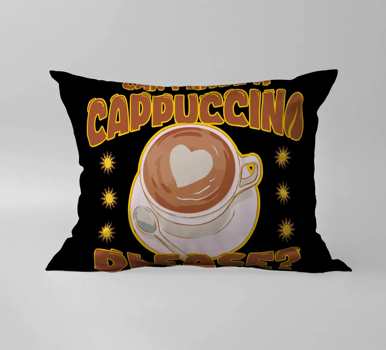 Cappuccino Coffee Lover Cute Cafè Retro Design cuscino da sillyindustries