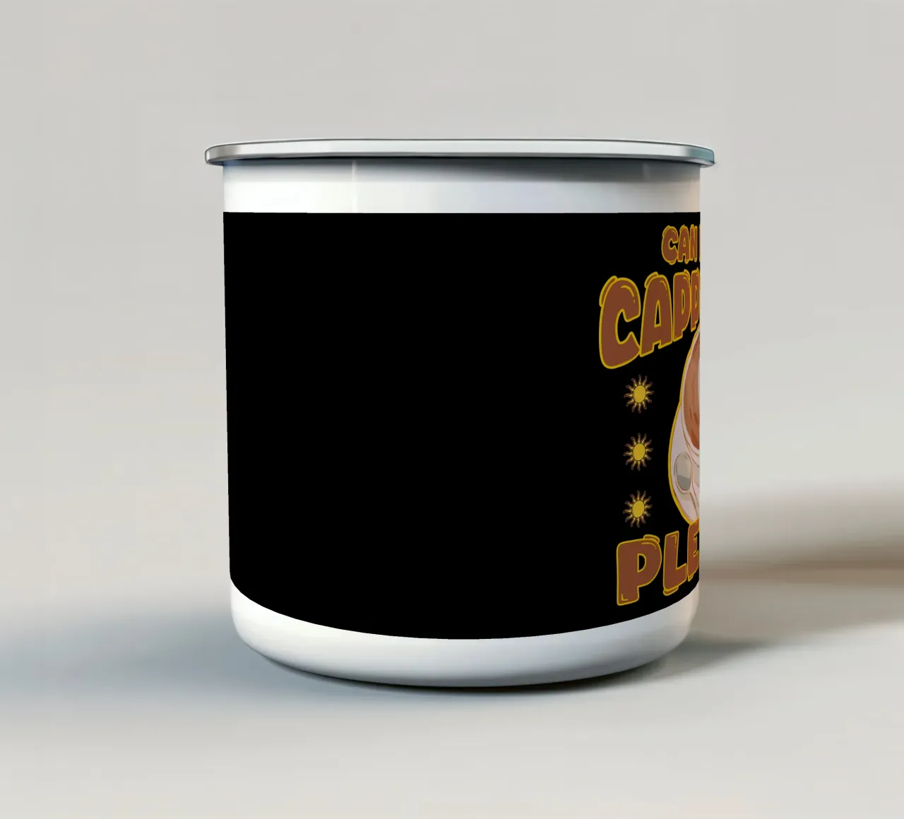 Cappuccino Coffee Lover Cute Cafè Retro Design tazza in smalto da sillyindustries