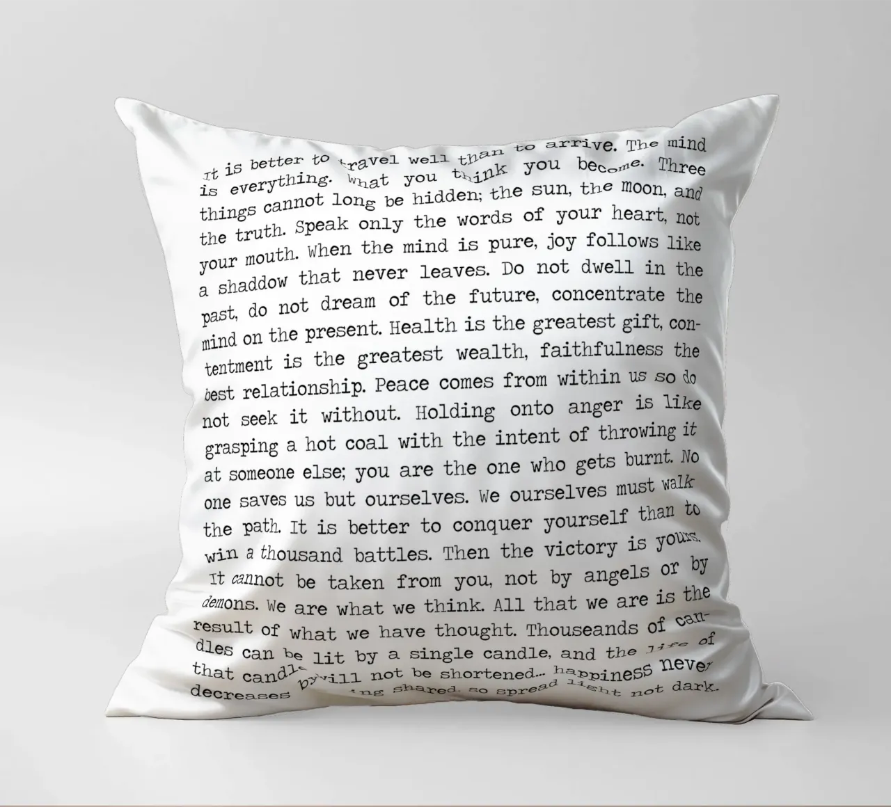 Insegnamenti di saggezza buddista del Buddha cuscino da Summer Soul Co. - Quotes